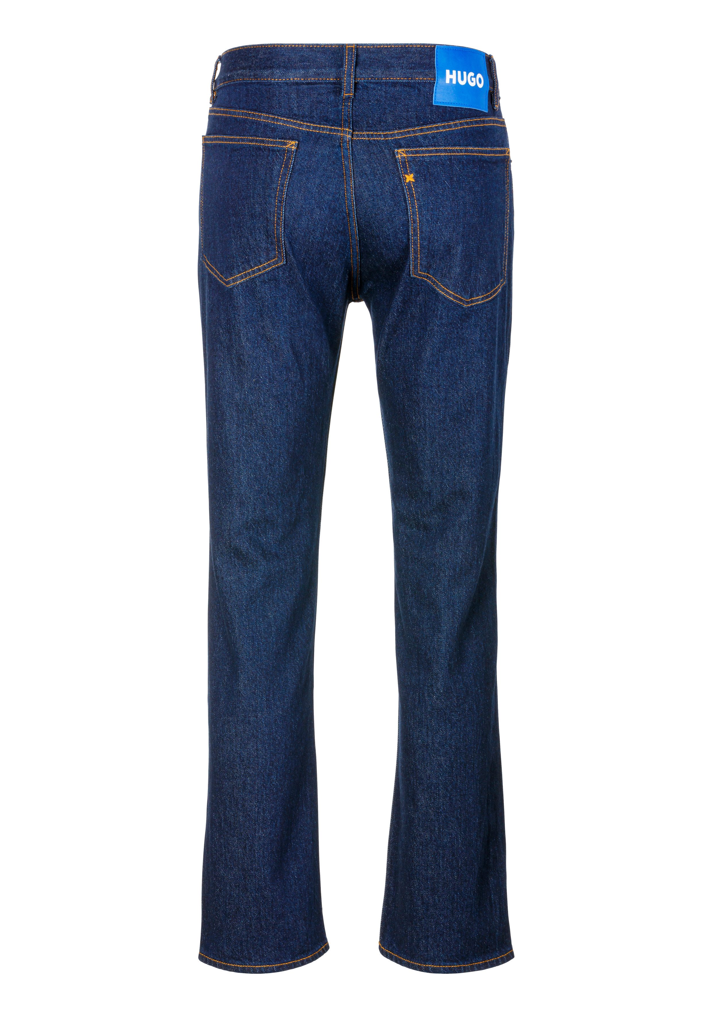 HUGO Blue Slim fit jeans Ash met stone-washed-finish