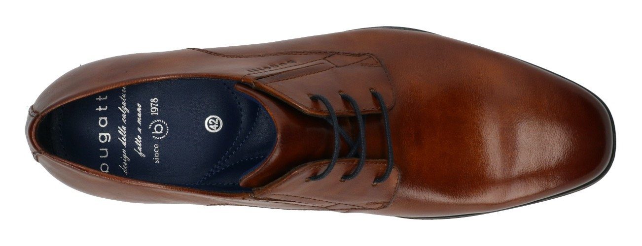 Bugatti Veterschoenen Pak schoen, zakelijke schoen met logo en fijne blokhak