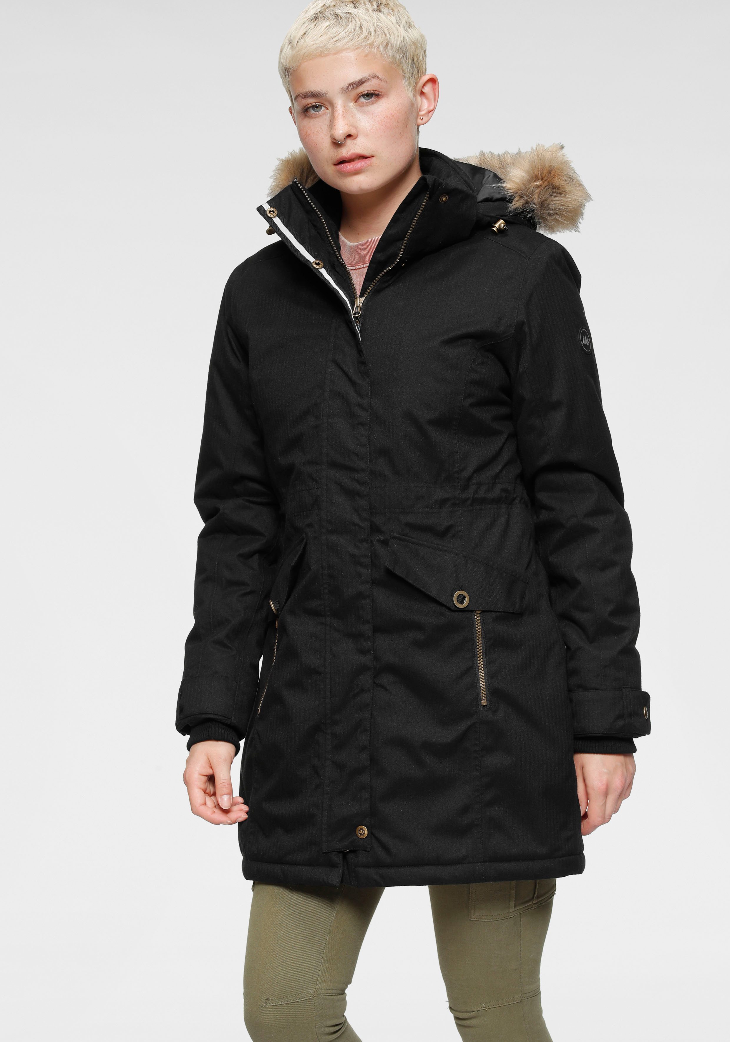 Polarino Functionele parka Ademend, winddicht en waterdicht. Warm gewatteerd.