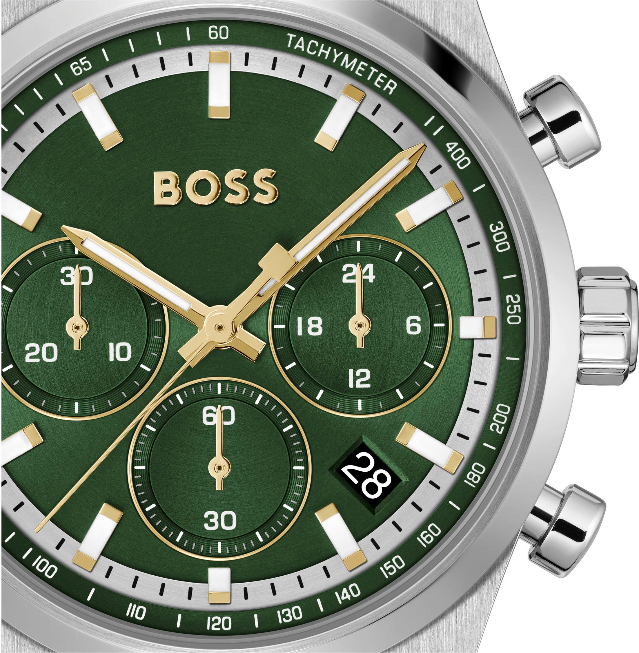 Boss Chronograaf CANDOR CHRONO Quartzhorloge, horloge, herrenuur, roestvrijstalen band, analoog, dag
