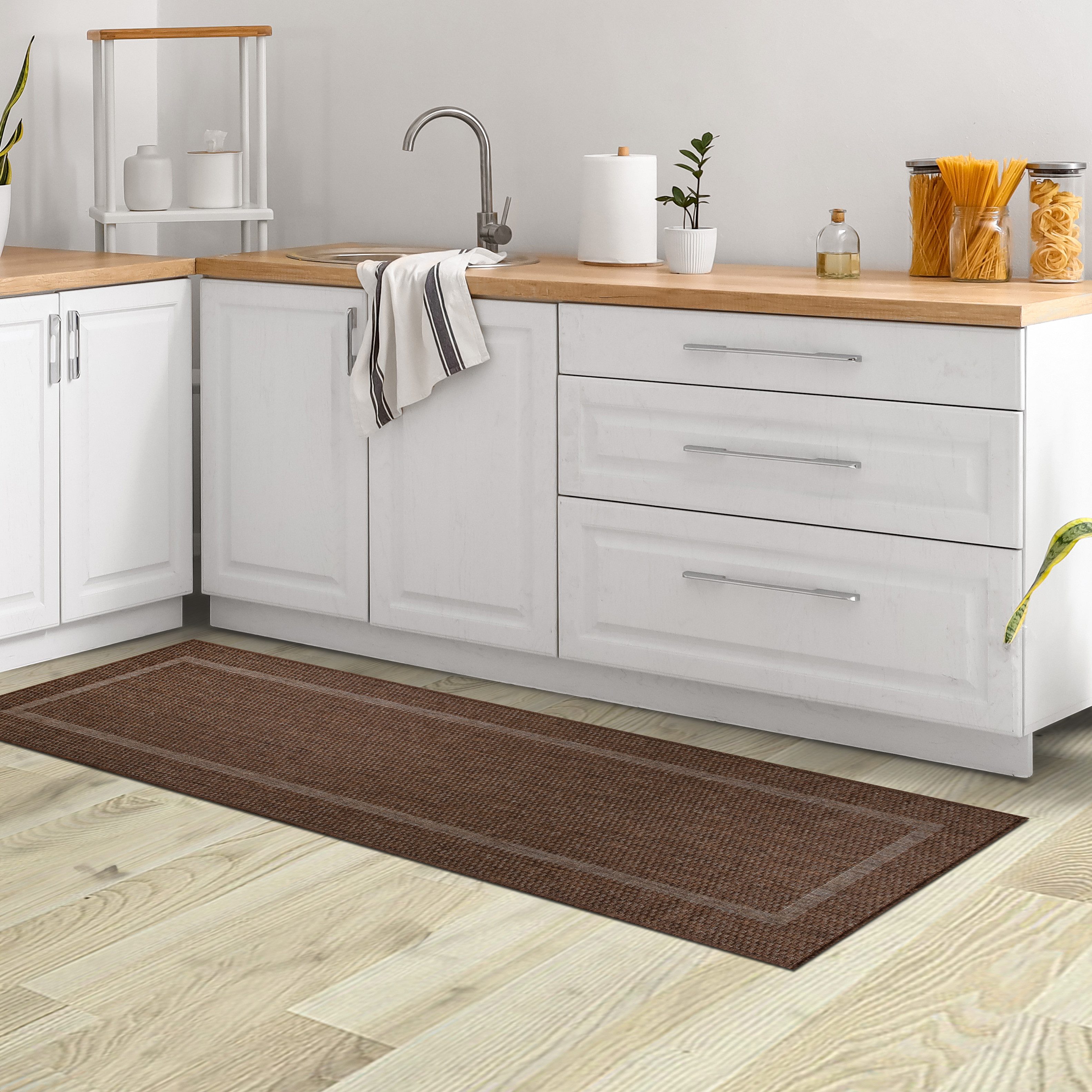 my home Vloerkleed Venetië rand is ook als loper verkrijgbaar Geschikt voor binnen en buiten, sisal-look, weerbestendig & uv-bestendig