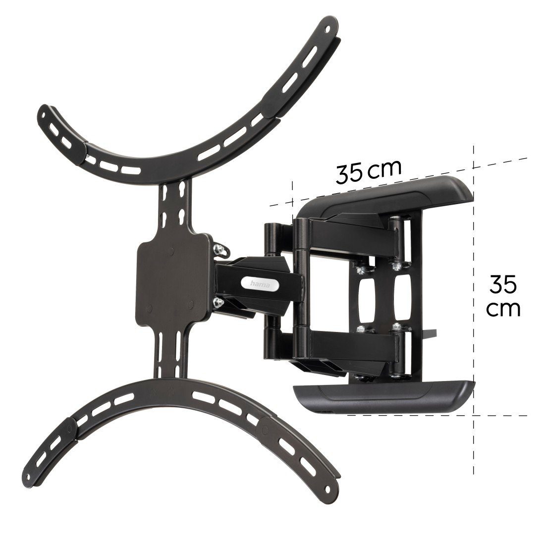 Hama Tv-wandhouder Draaibaar, volledig beweeglijk, 94 - 229cm (37" - 90"), 43", 50", 55", 65", 75" tv muurbeugels zwart