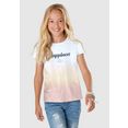 kidsworld shirt met print happiness in verlopende kleuren met print wit