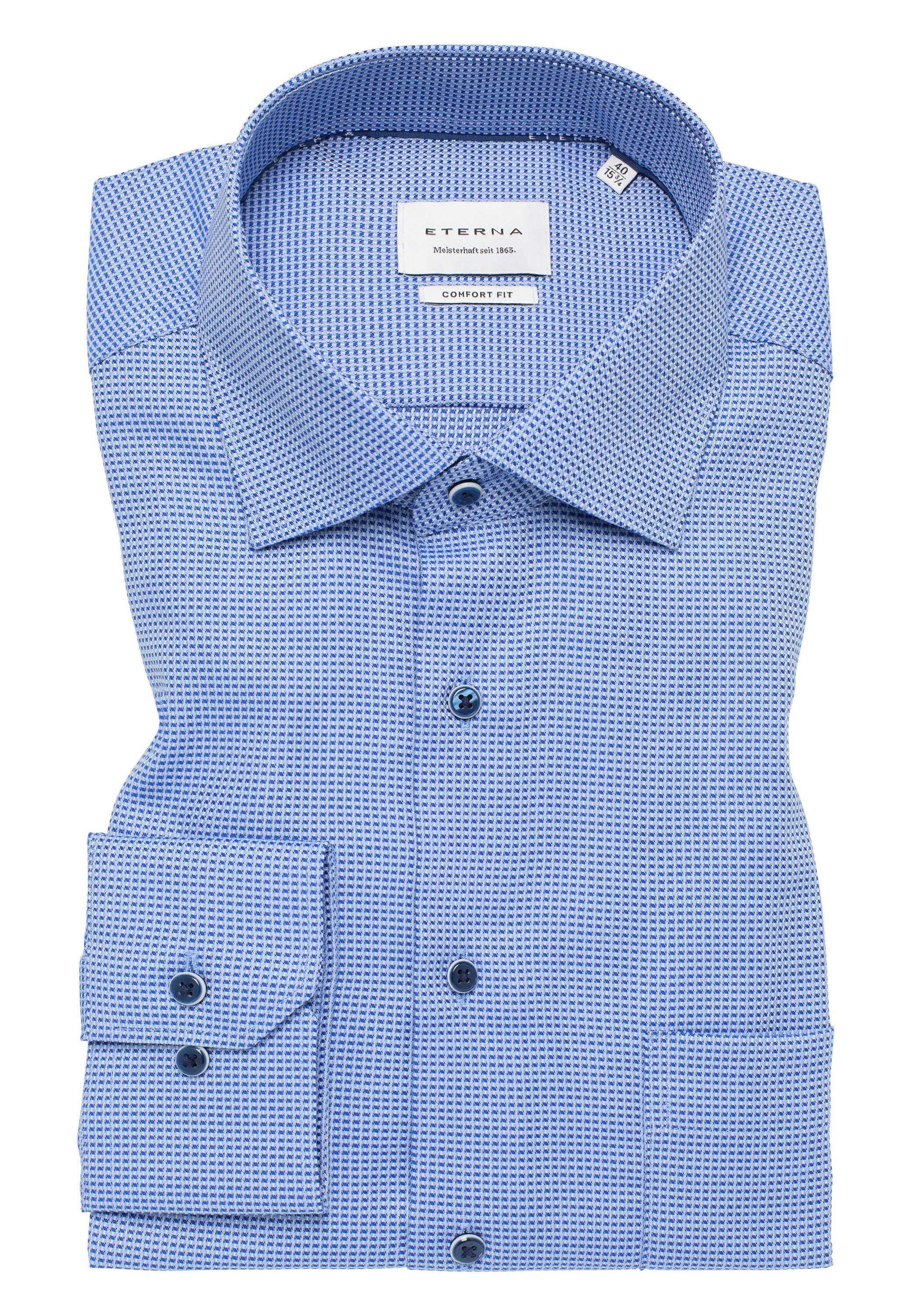 Eterna Overhemd met lange mouwen Comfort fit NON IRON (strijkvrij)