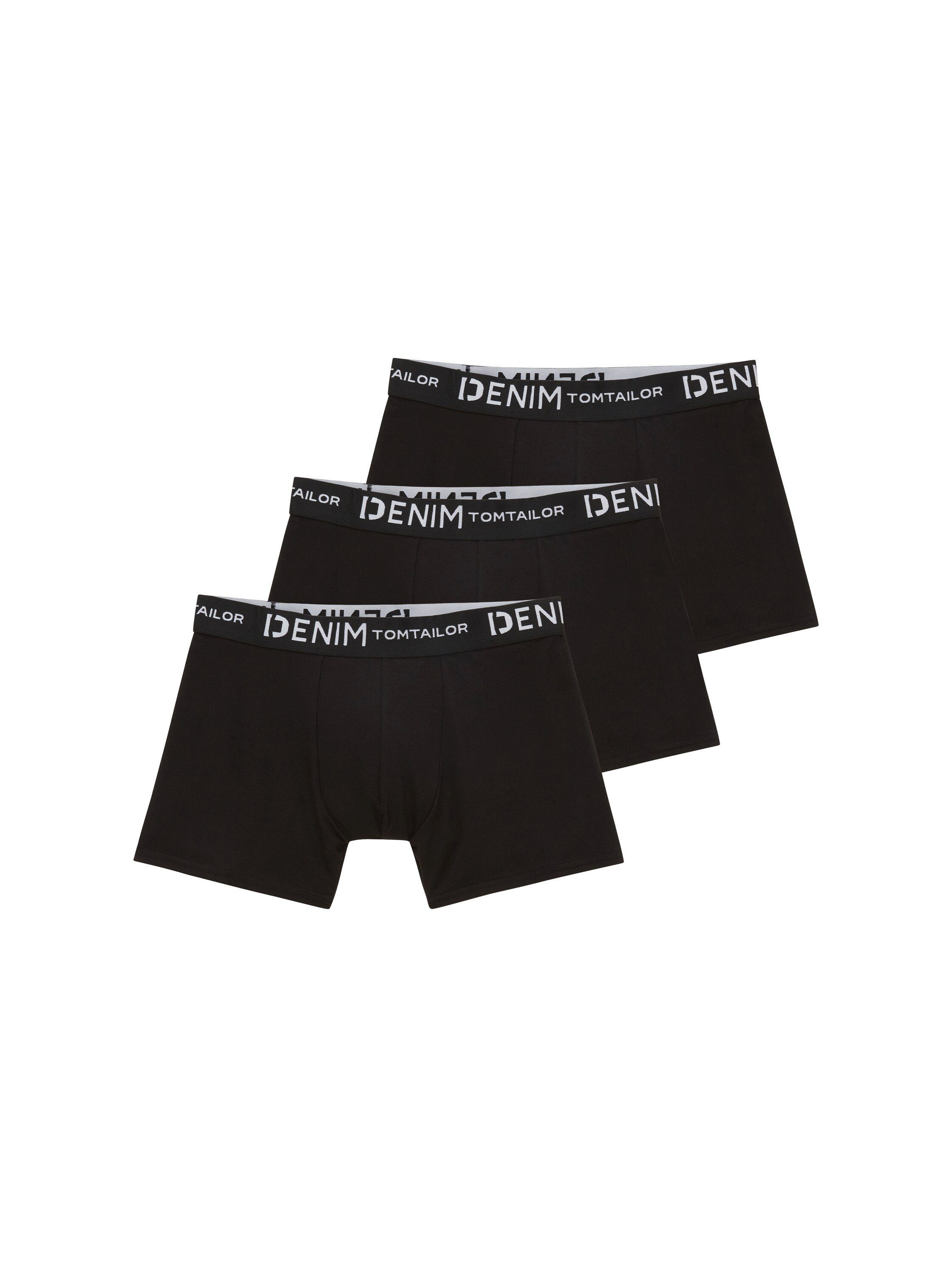 Tom Tailor Denim Boxershort met logo-stretchband (set, 3 stuks)