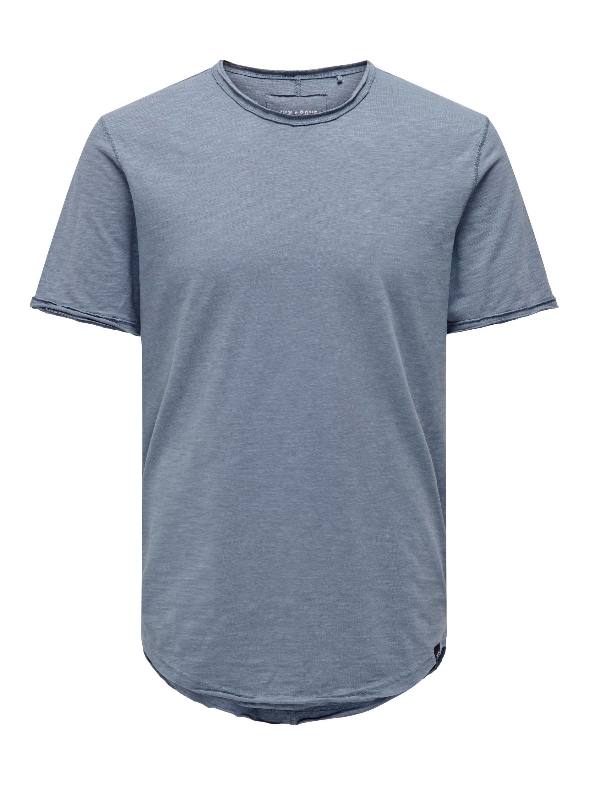 ONLY & SONS Shirt met ronde hals ONSBENNE LONGY SS TEE NF 7822 NOOS