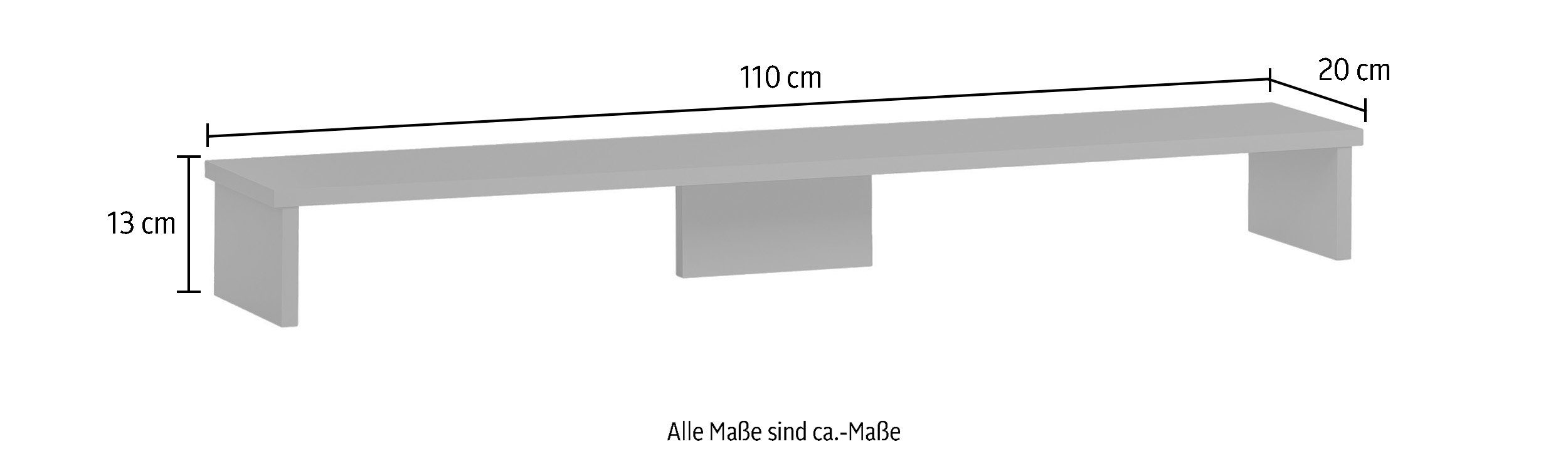 Schildmeyer Bureau-opzetkast Baku Beeldschermopzet, breedte 110 cm, Made in Germany