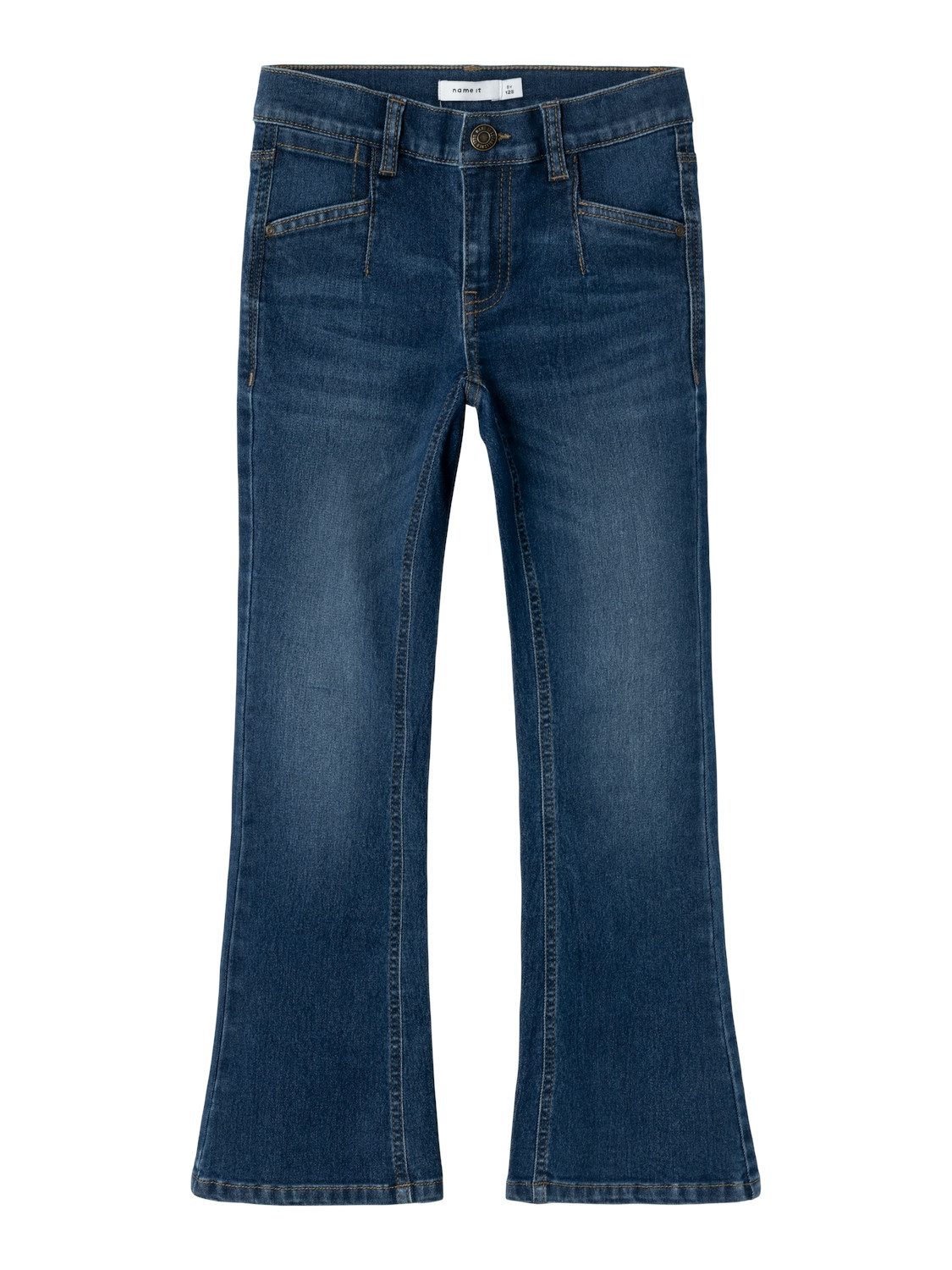 Name it KIDS bootcut jeans NMFPOLLY dark blue denim Blauw Meisjes Stretchdenim 152