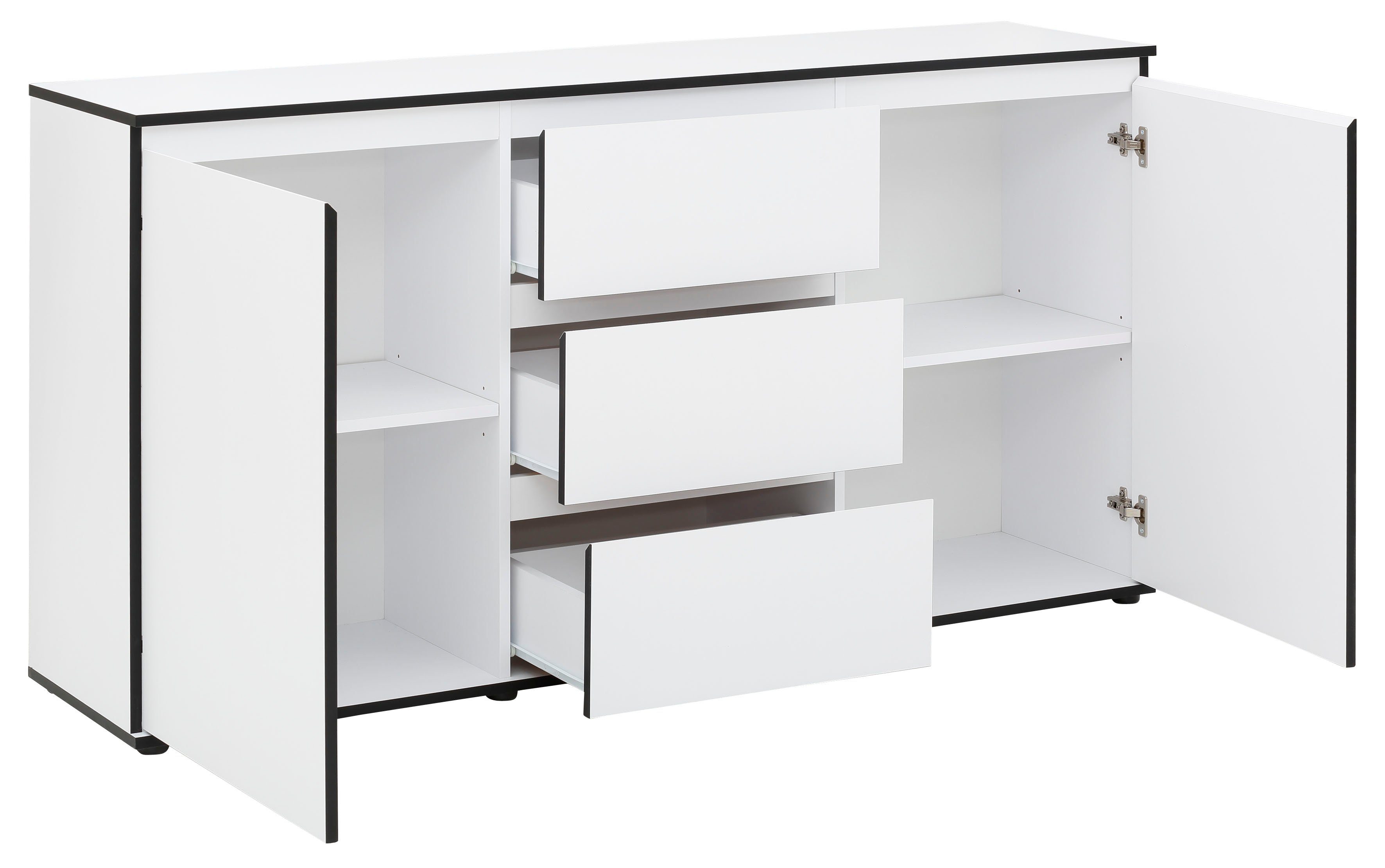 HELA Dressoir Ariana met schuinverwerkte verzonken grepen, breedte 160 cm