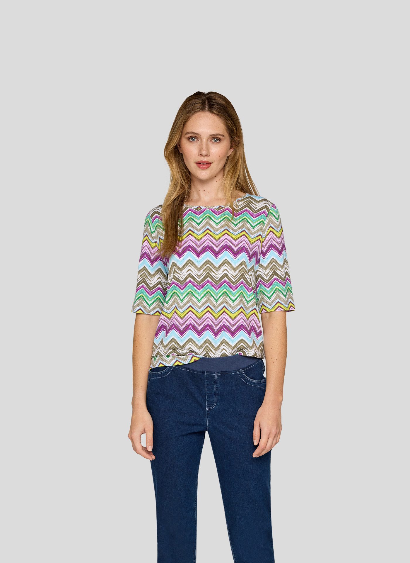 Rabe Shirt met ronde hals met grafisch patroon