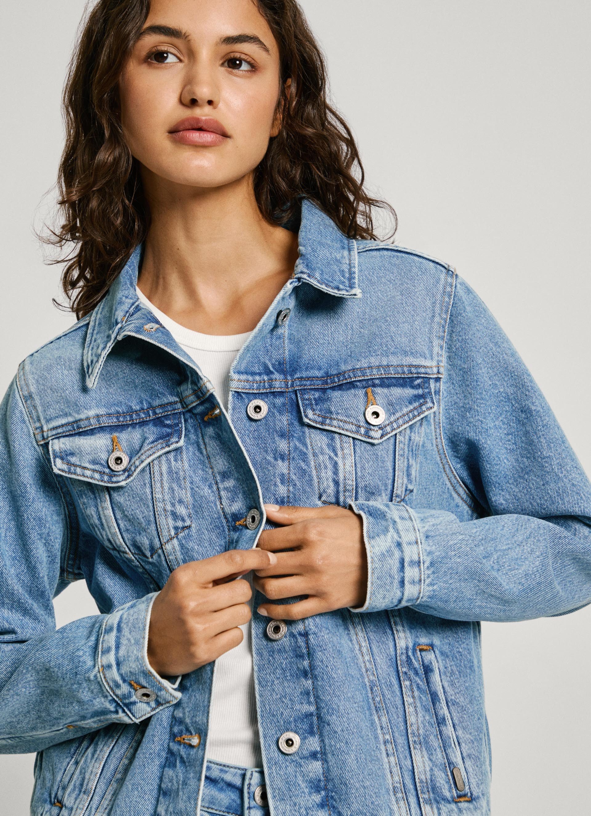 Pepe Jeans jack REGULAR JACKET in authentieke denimkwaliteit