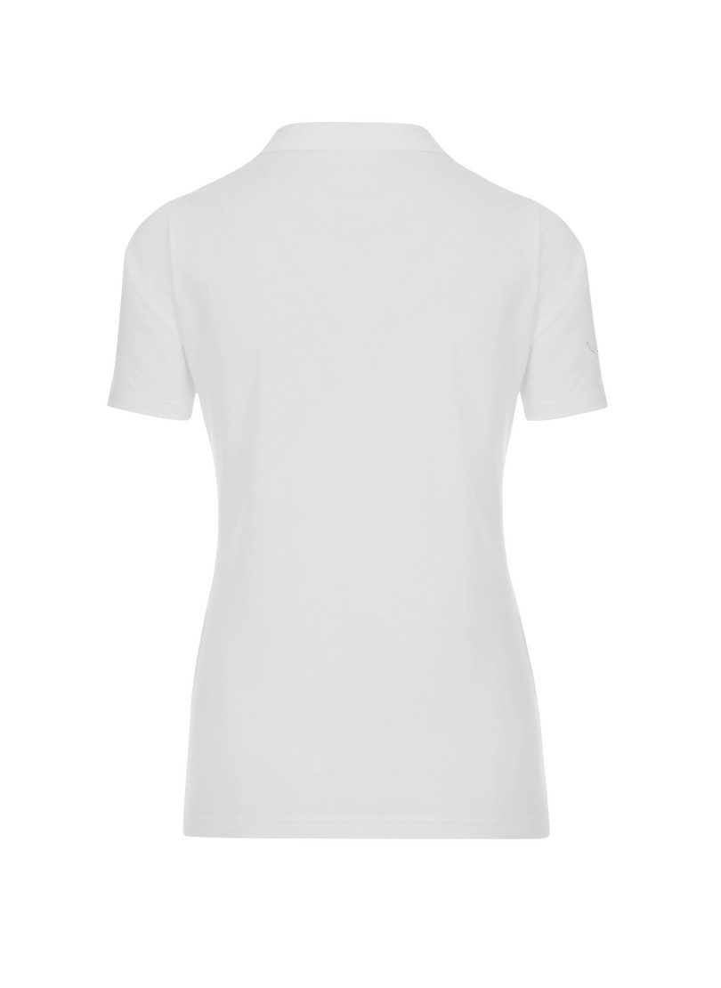 Trigema Poloshirt TRIGEMA poloshirt van katoen met kristallen (1-delig)