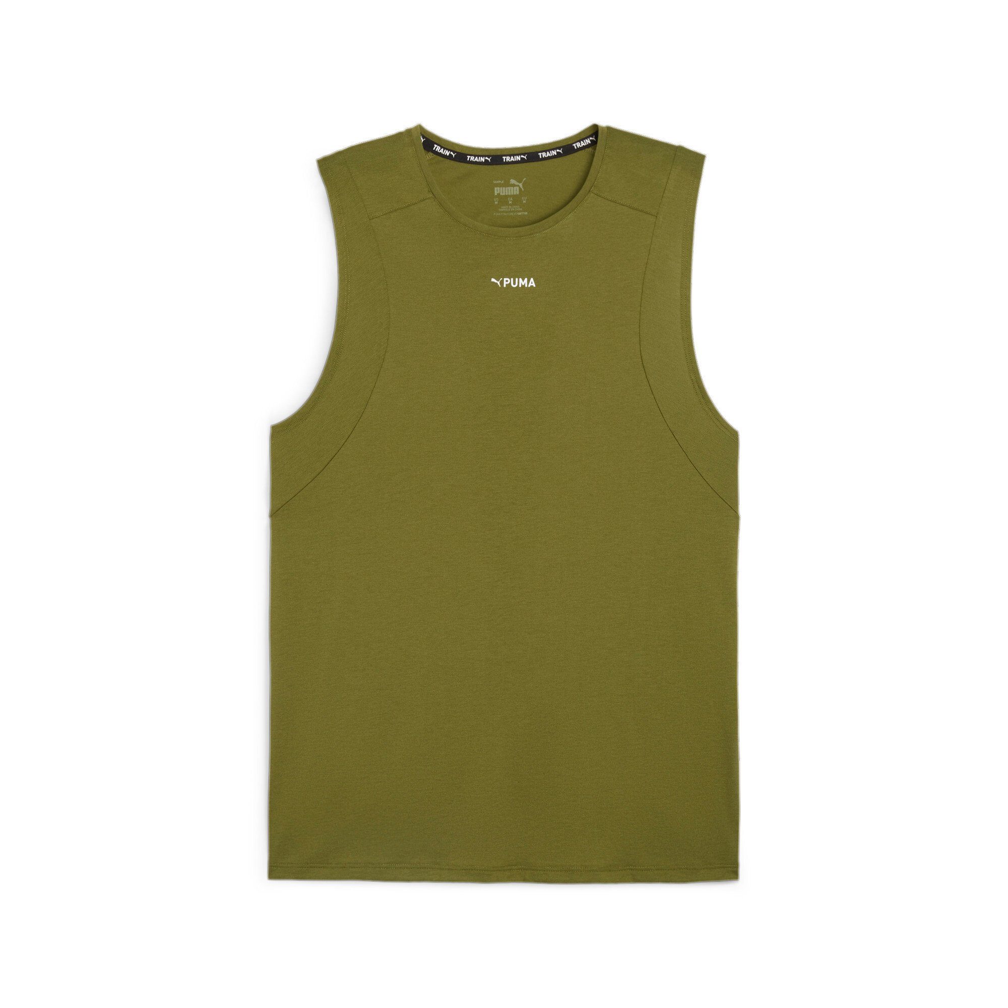 PUMA Tanktop FIT TRIBLEND SLEEVELESS TANK heren tanktops maat XL groen