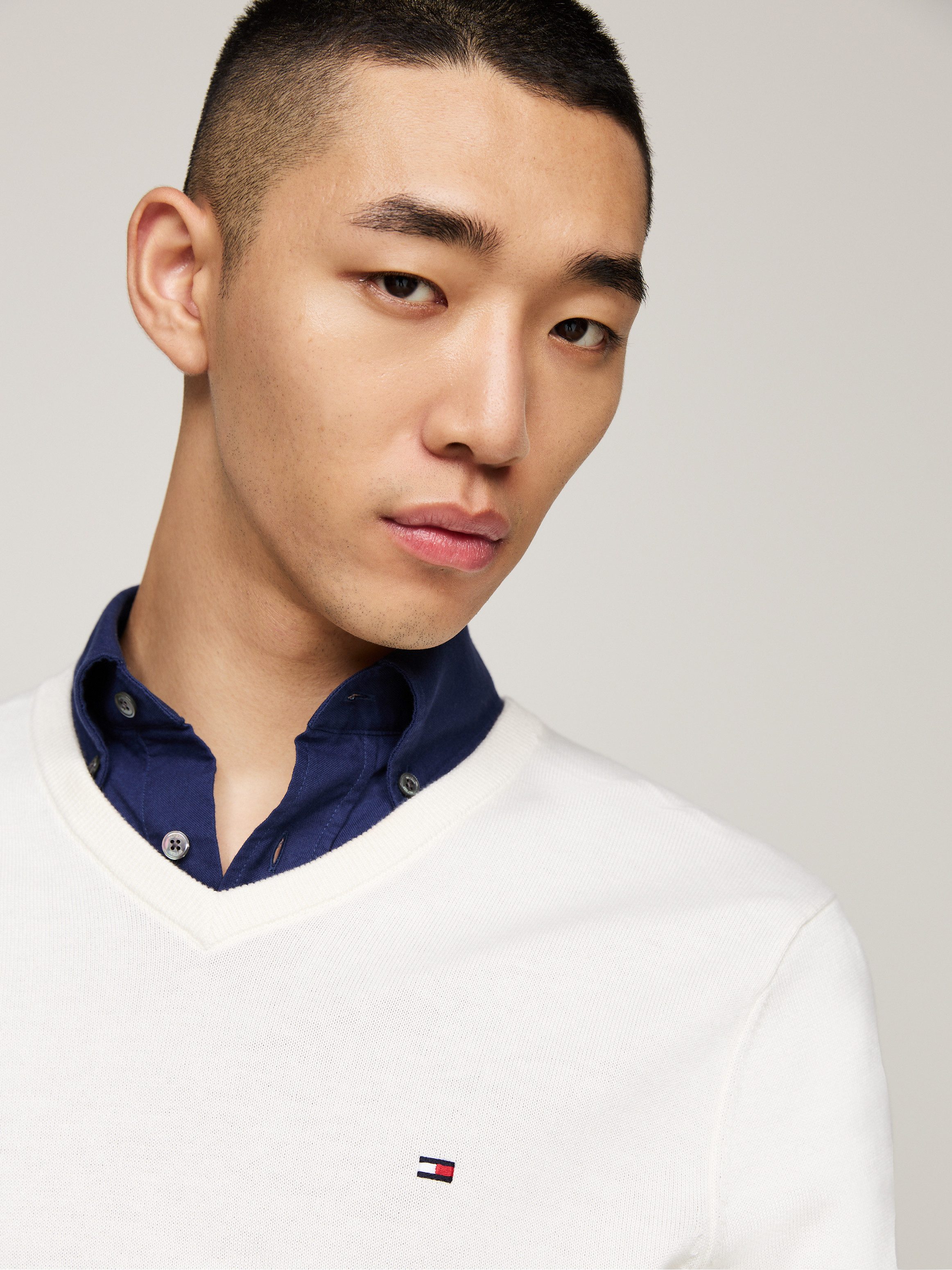 Tommy Hilfiger Gebreide trui ESSENTIAL COTTON V NECK