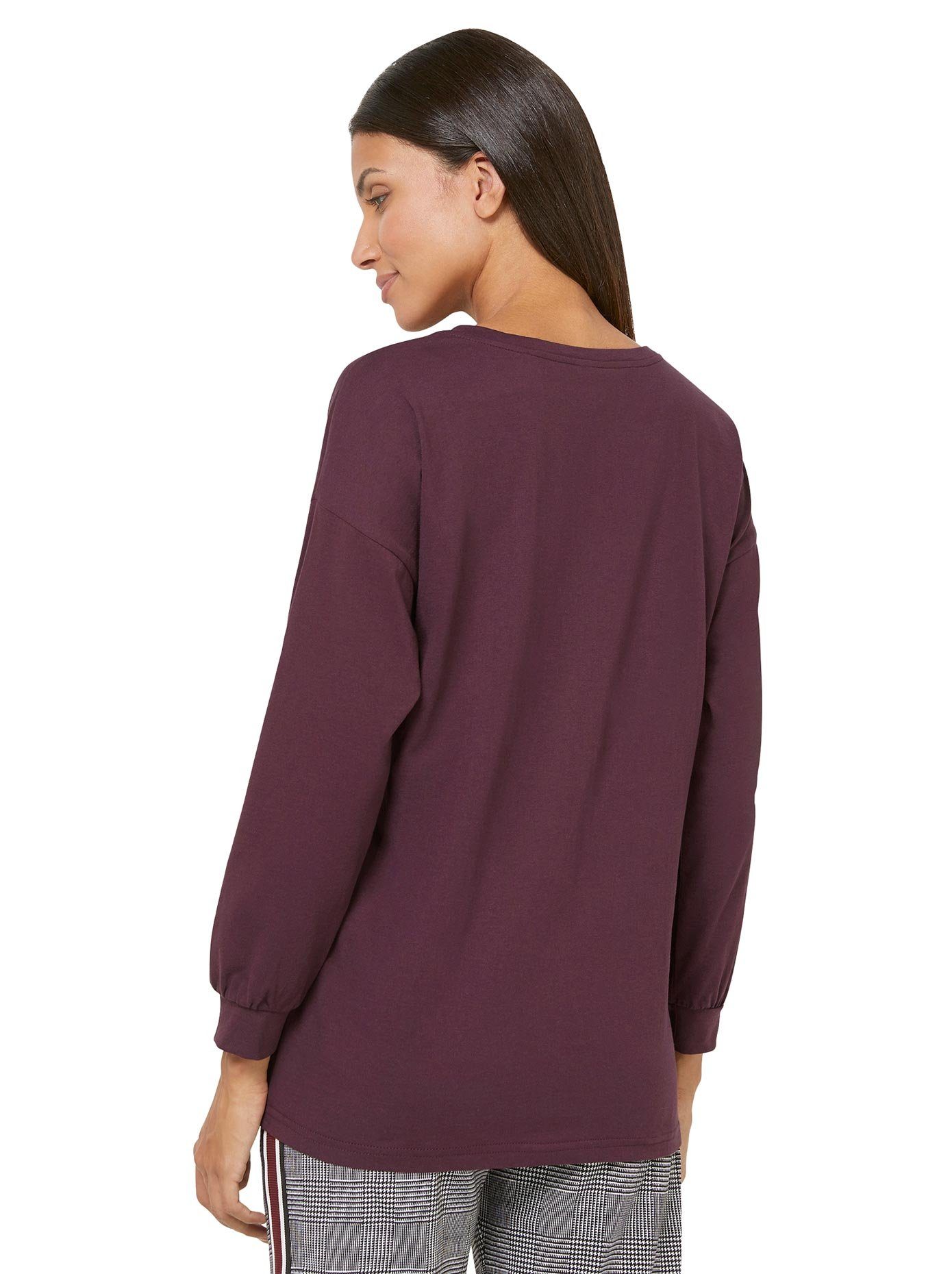 Shirt met ronde hals Vrijetijdsshirt (1-delig)