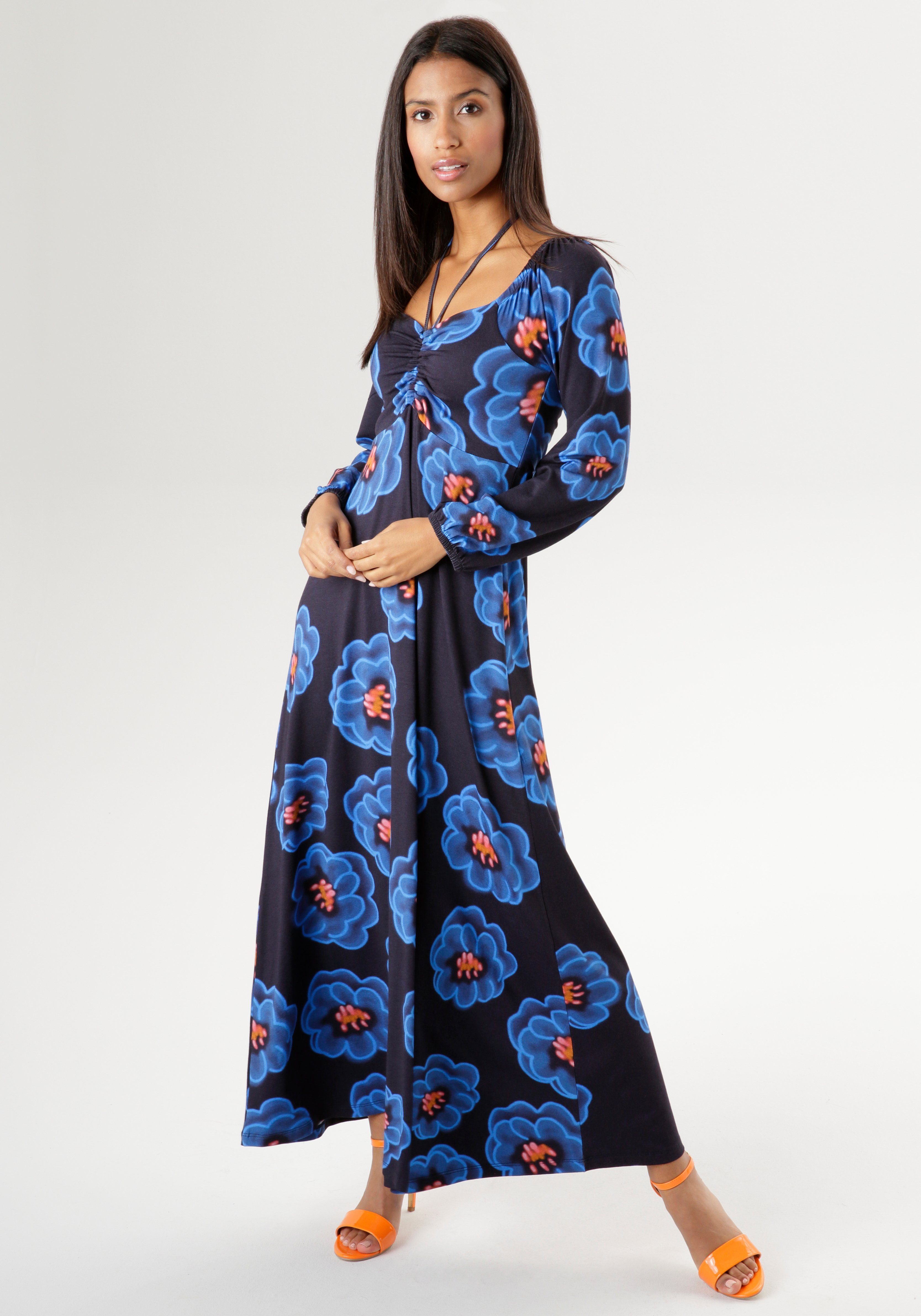 Aniston SELECTED Maxi-jurk met variabele draagmogelijkheden nieuwe collectie