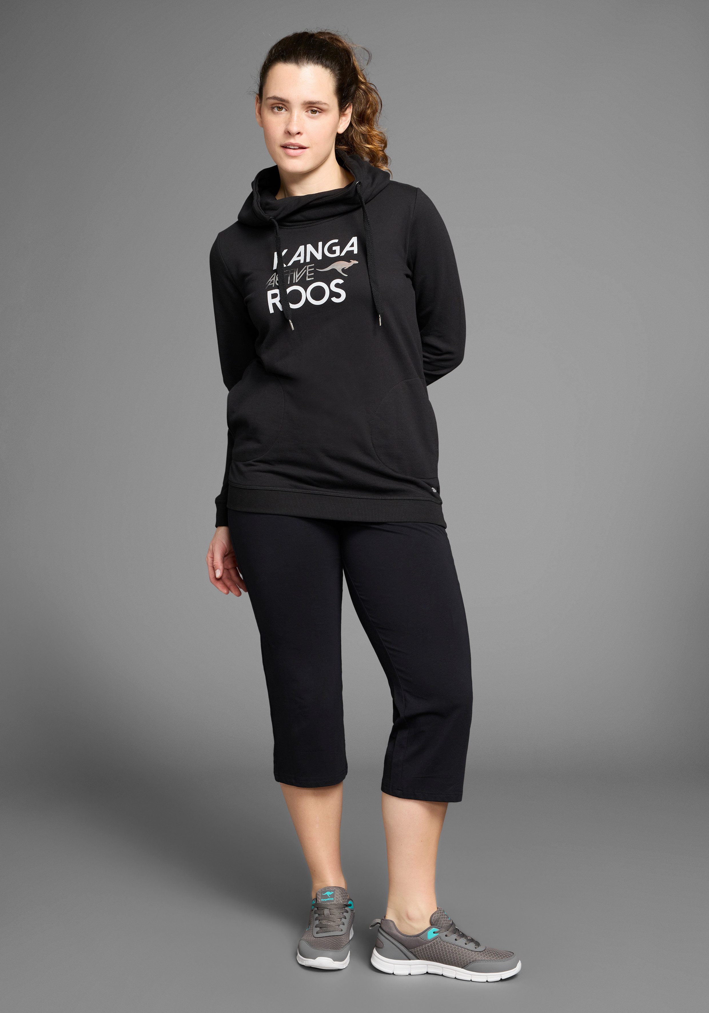 KangaROOS Sweatshirt lange mouwen, figuurvolgende pasvorm