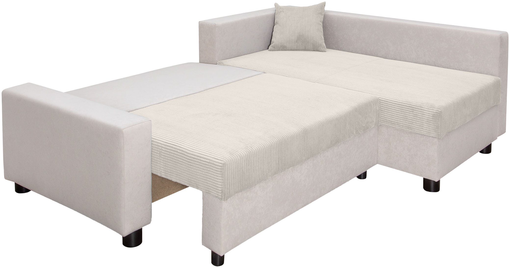 COLLECTION AB Hoekbank Parma L-vorm met slaapfunctie en bedlade, inclusief kussens, bonell-federkern