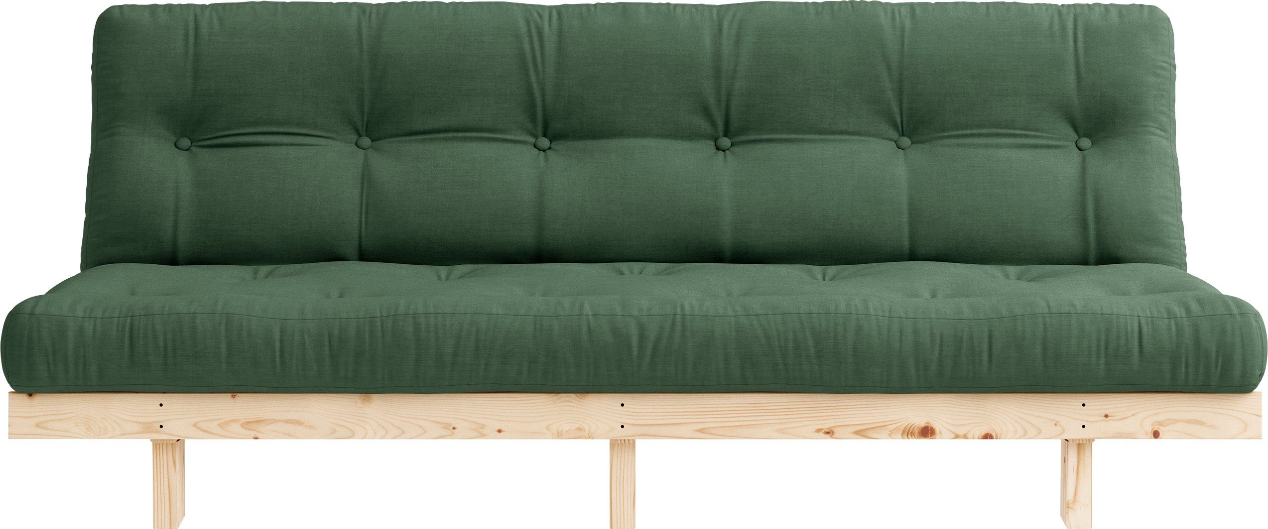 Karup Slaapbank Lean met slaapfunctie en futonmatras (2 stuks) groen, slaapbanken, Breedte ligoppervlak: 130 cm