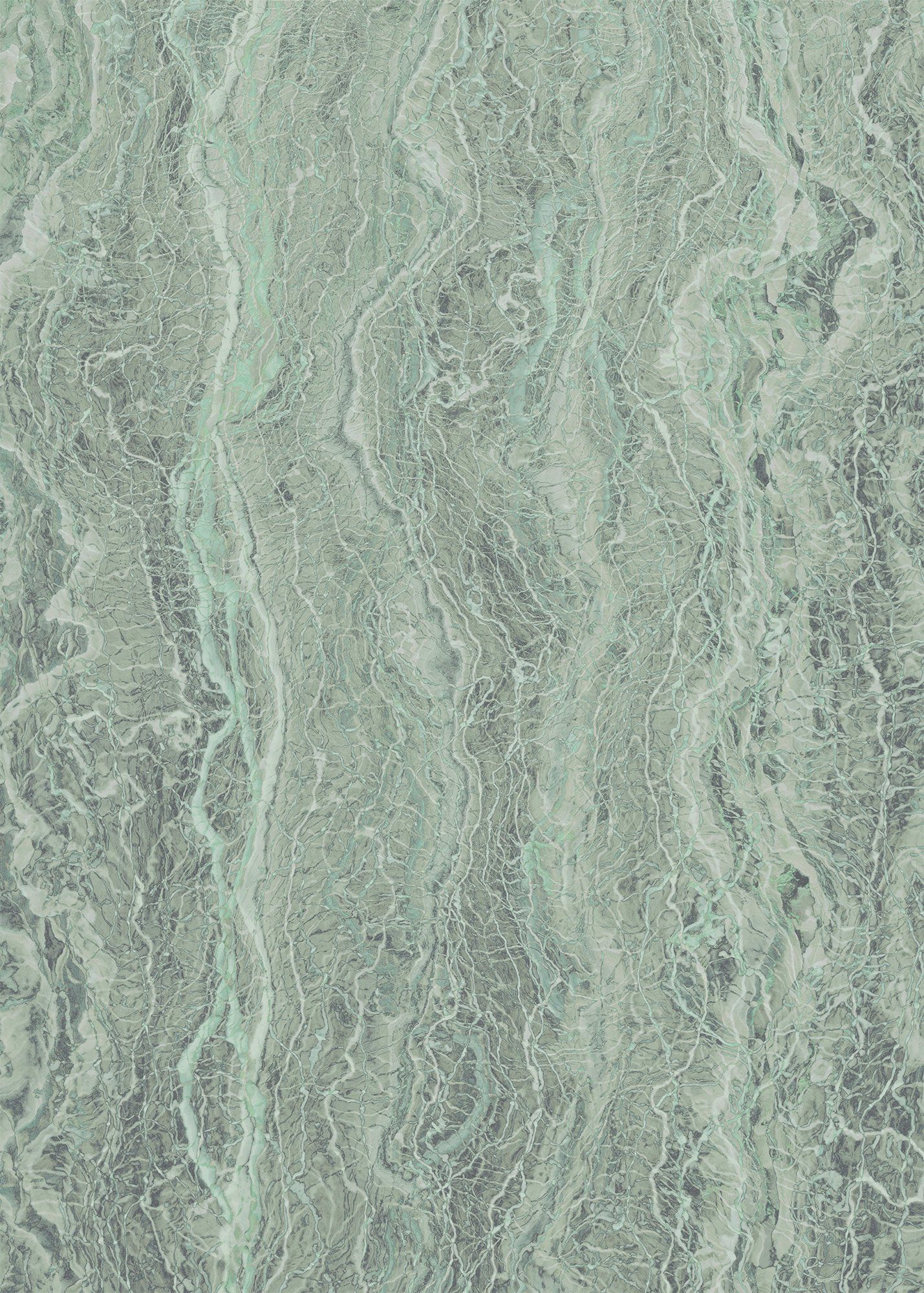 Komar Vliesbehang Digitale print vlies - Marble Mint - Afmeting 200 x 280 cm (1 stuk) zelfklevend behang groen