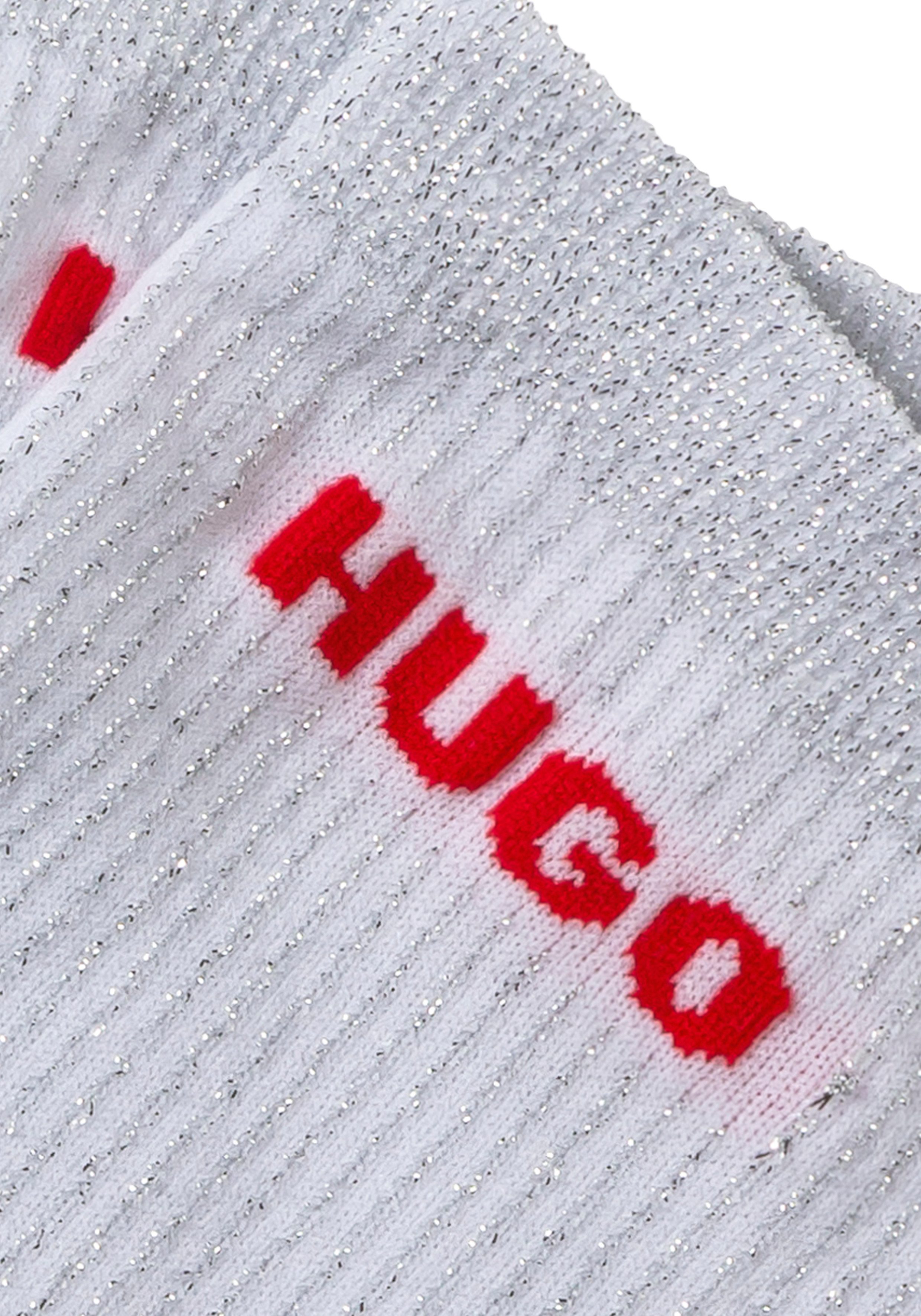 HUGO underwear Vrijetijdssokken 2P QS RIB LUREX PA W (set 2 paar)