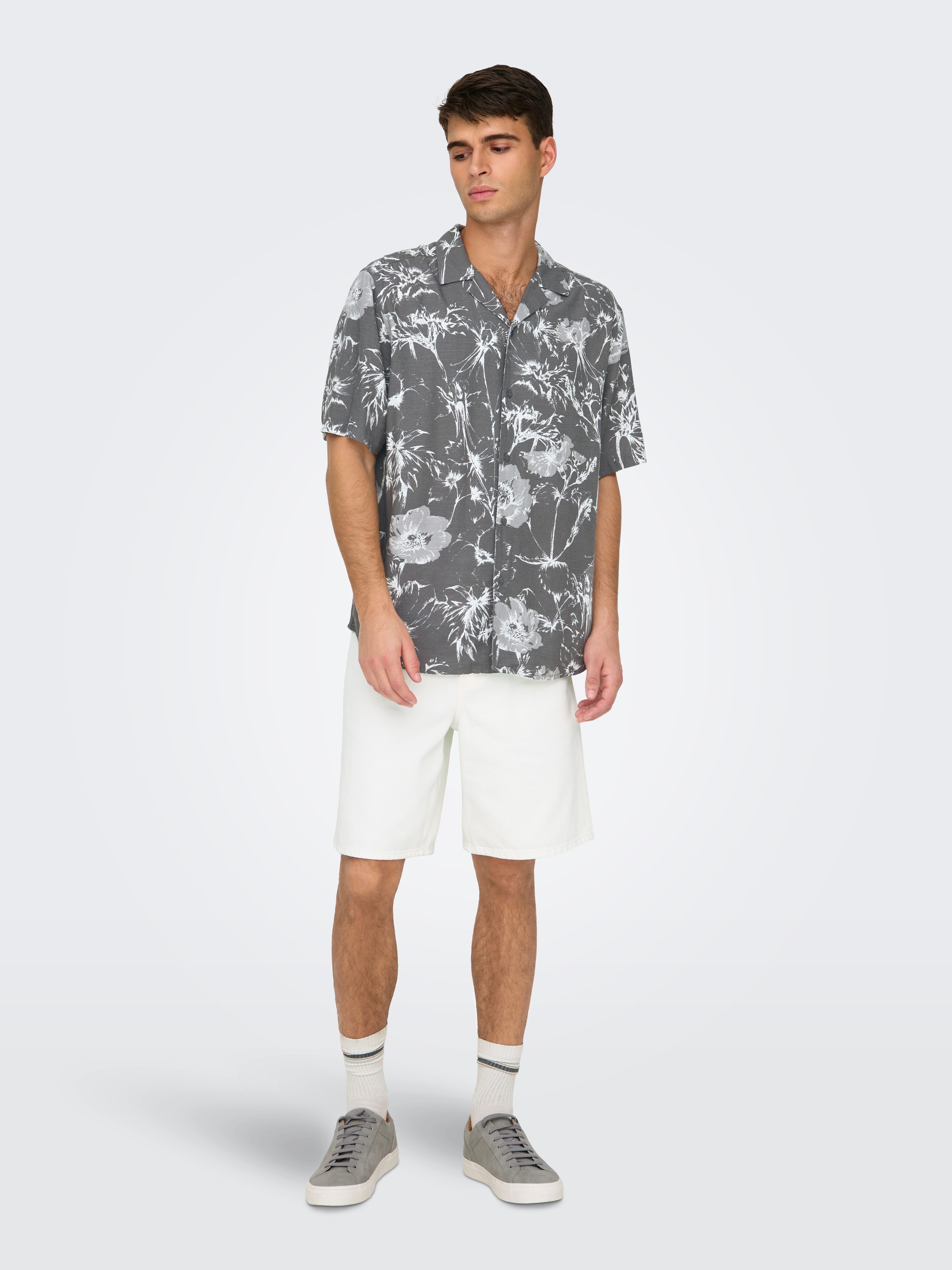 ONLY & SONS Short ONSFADE LOOSE WHITE 1662 PIM DNM SHORTS
