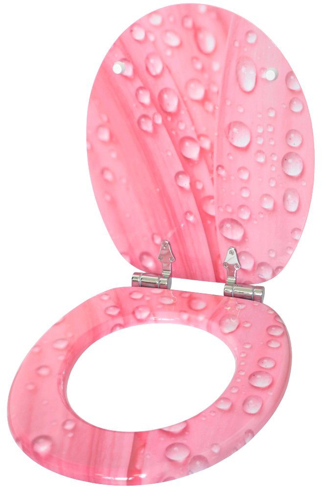 Sanilo Toiletzitting Pink Flower met soft-closemechanisme