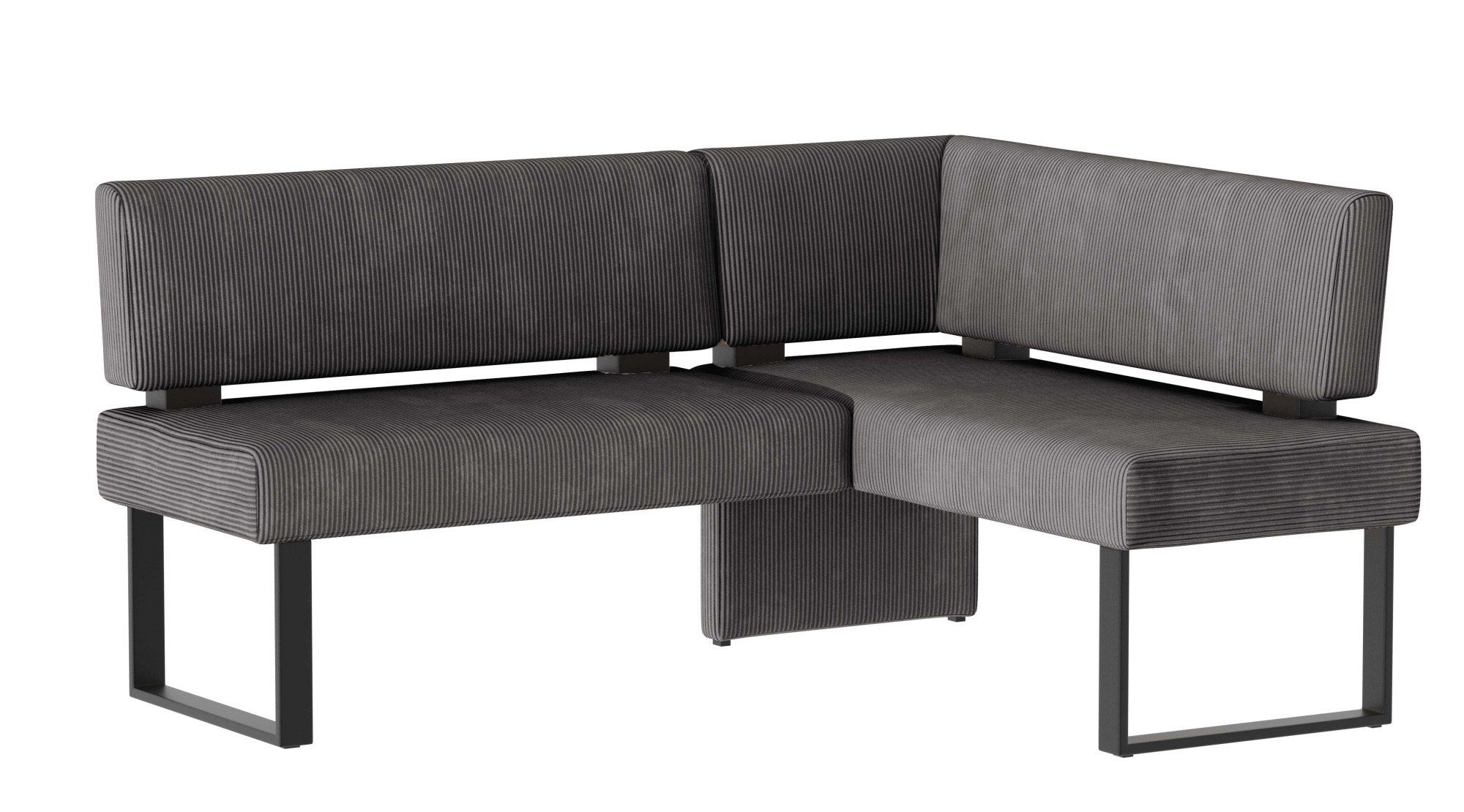 Home affaire Eethoek Oliver Hoekbank met golfvering in de zitting, tafel massief eiken (set, 4-delig)