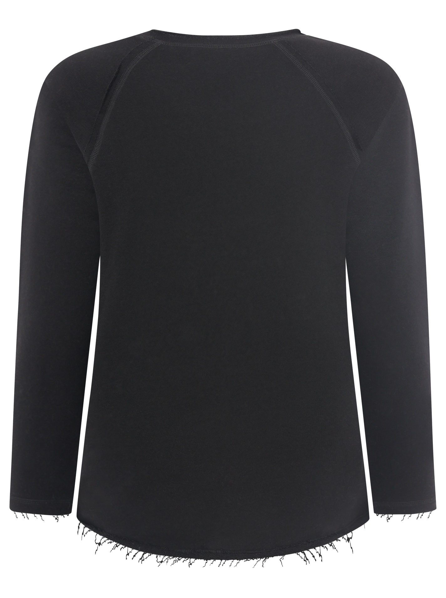 Zwillingsherz Sweater Wild and Free met used-look randen, leo-details en borduursel