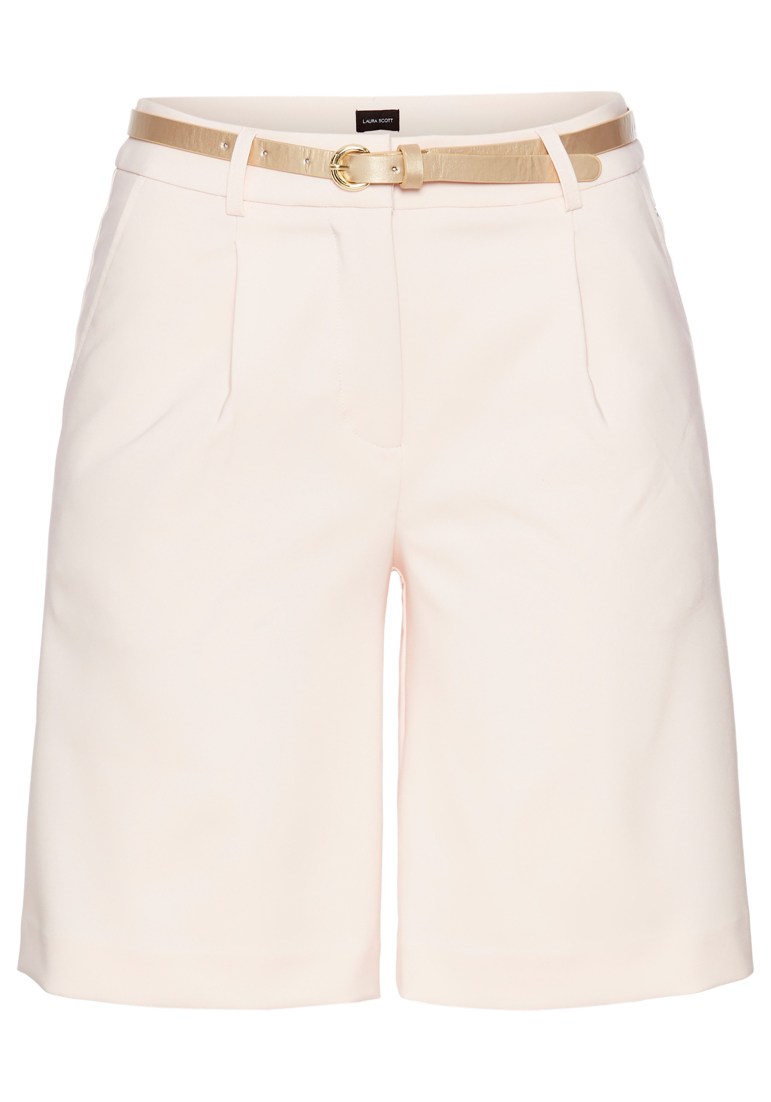 Laura Scott Chino-short met bijpassende riem (set, 2-delig, Met riem)