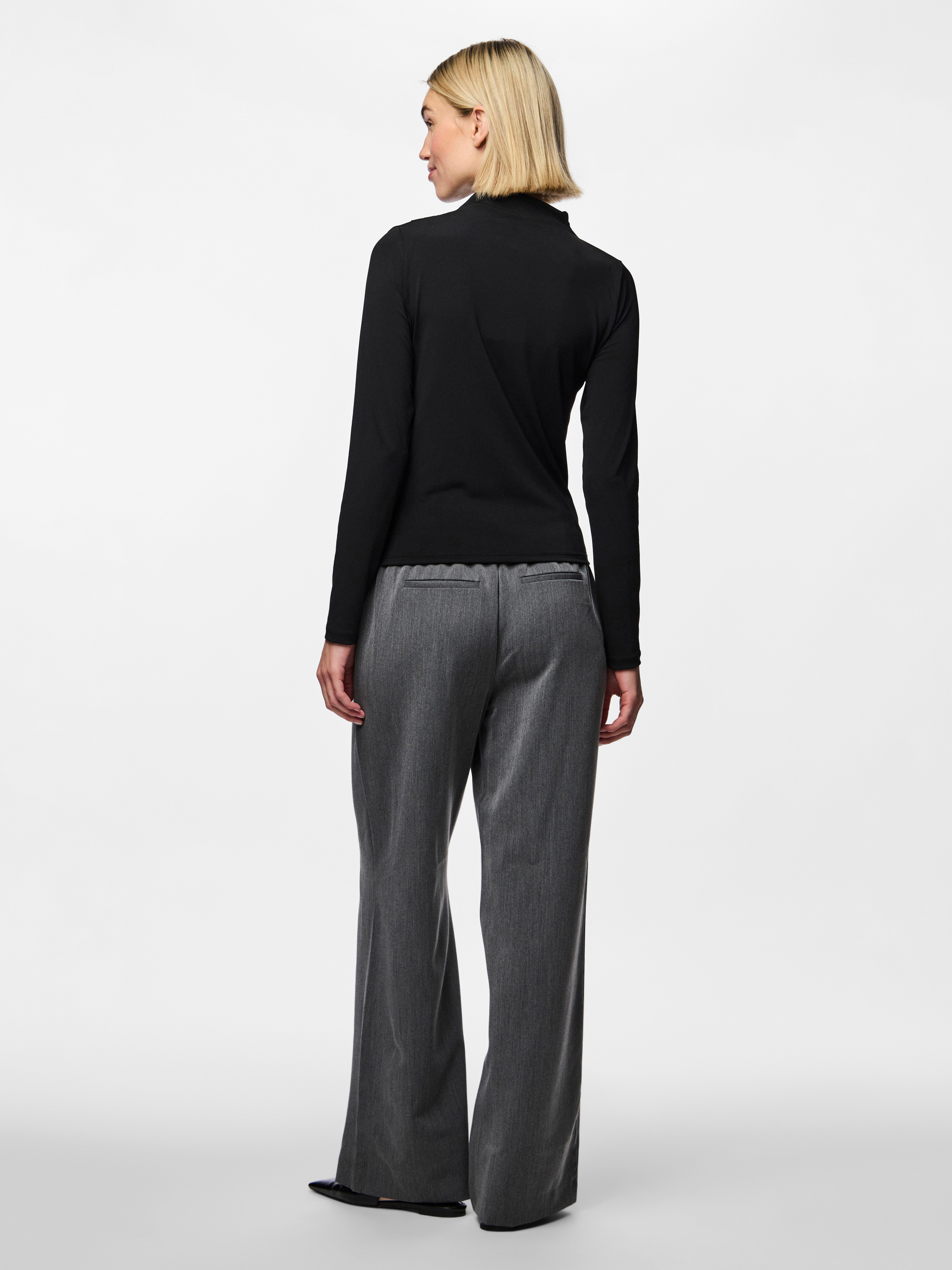 pieces Shirt met lange mouwen PCMADISON LS DRAPED TOP NOOS BC