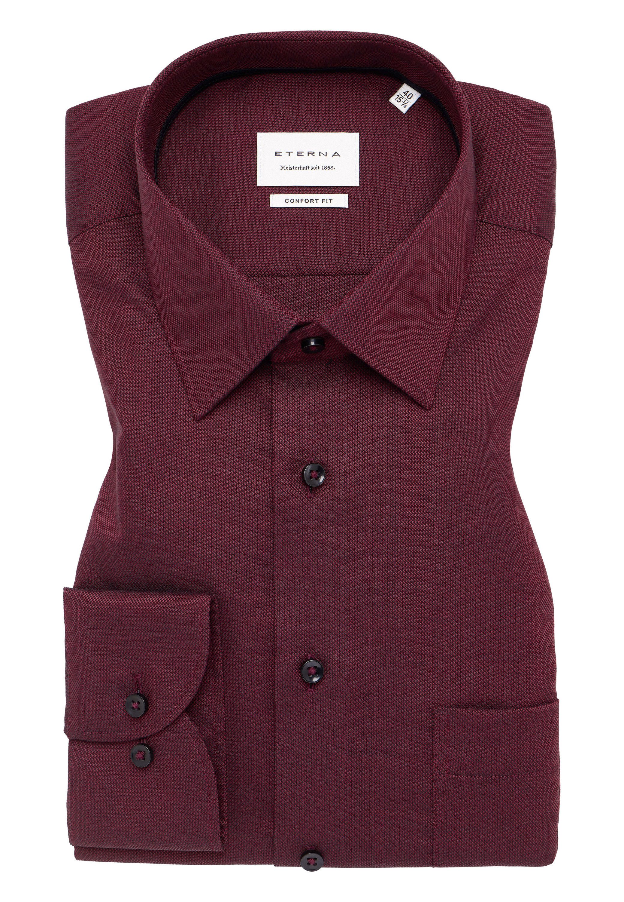 Eterna Overhemd met lange mouwen Comfort fit NON IRON (strijkvrij)