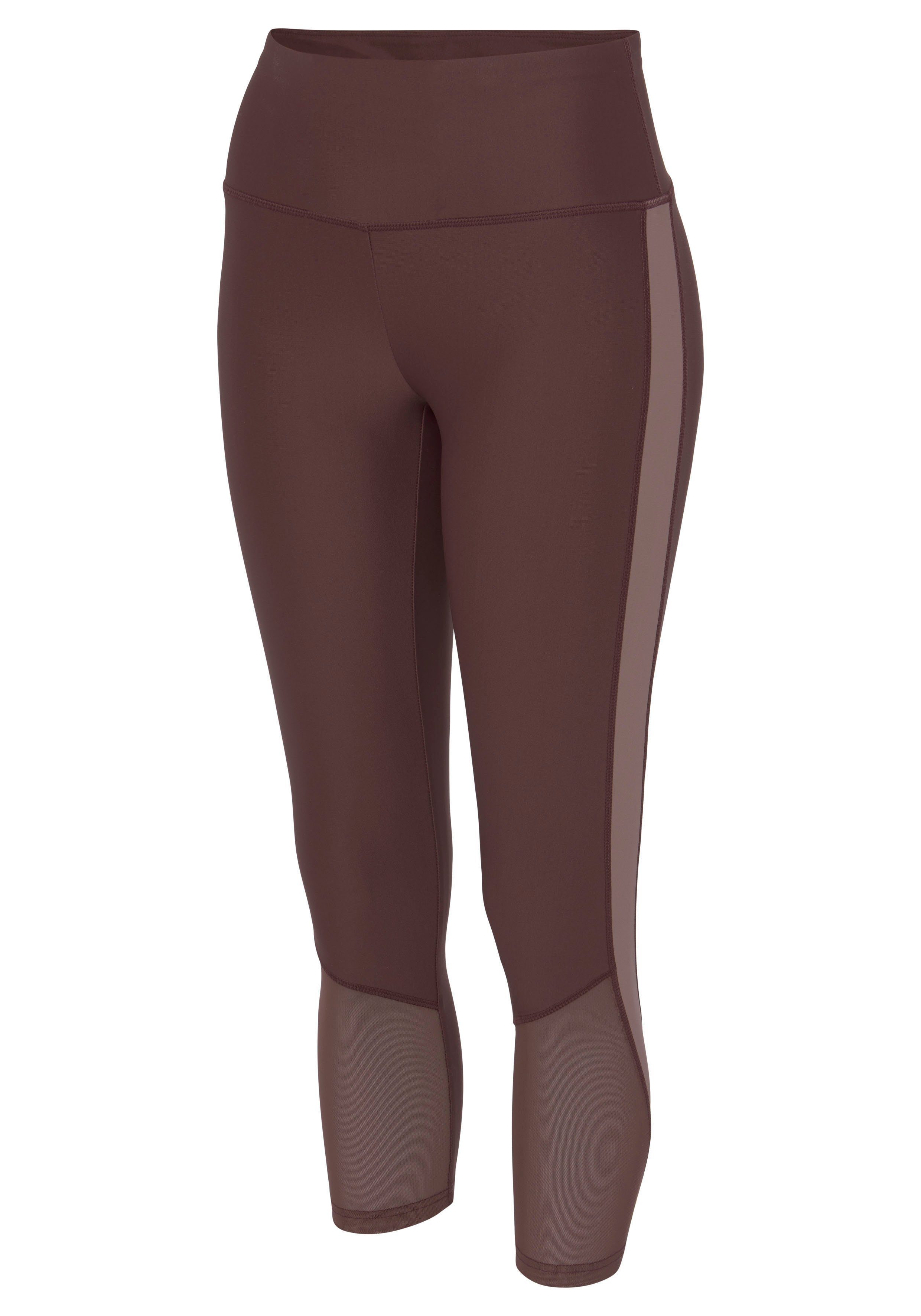 active by Lascana 7/8 legging met netinzetten