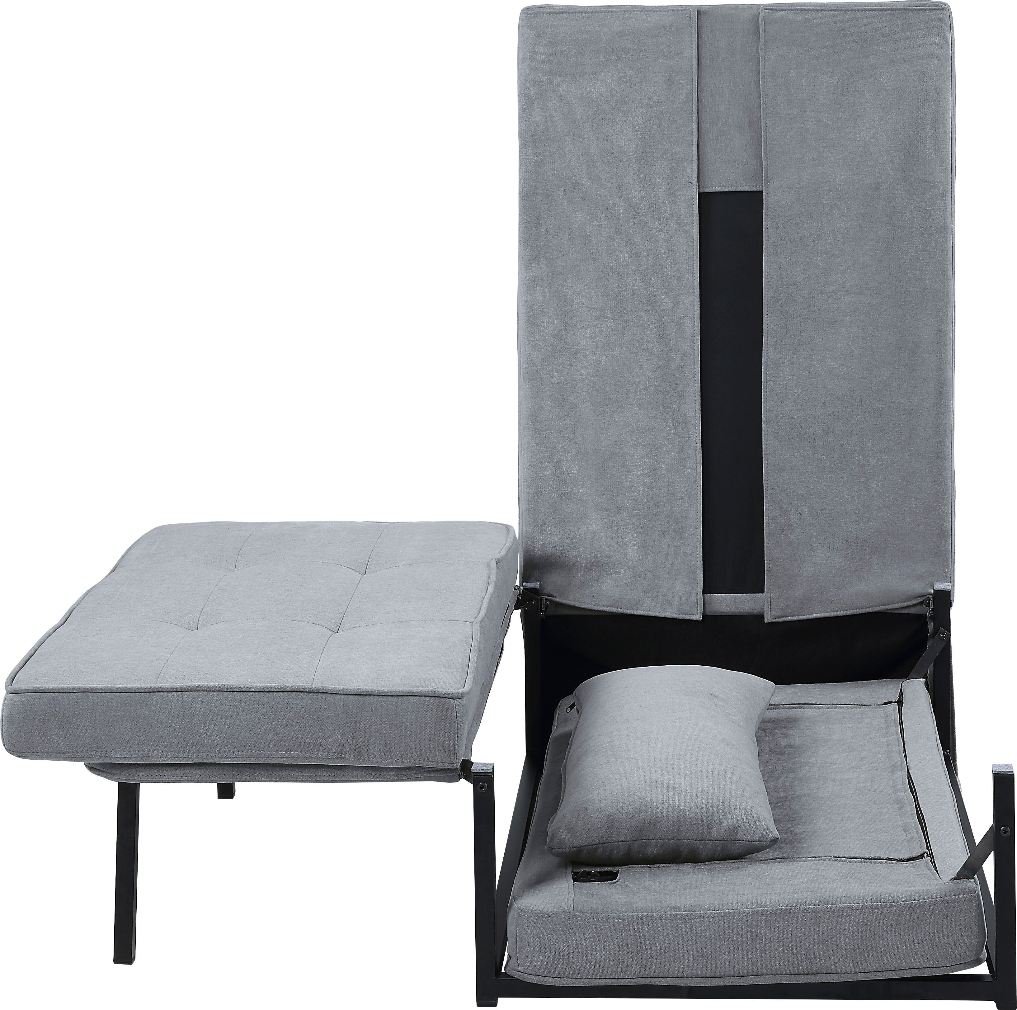 ATLANTIC home collection Slaapbank Finn te veranderen in een loungestoel, relaxfauteuil en logeerbed, incl. kussen