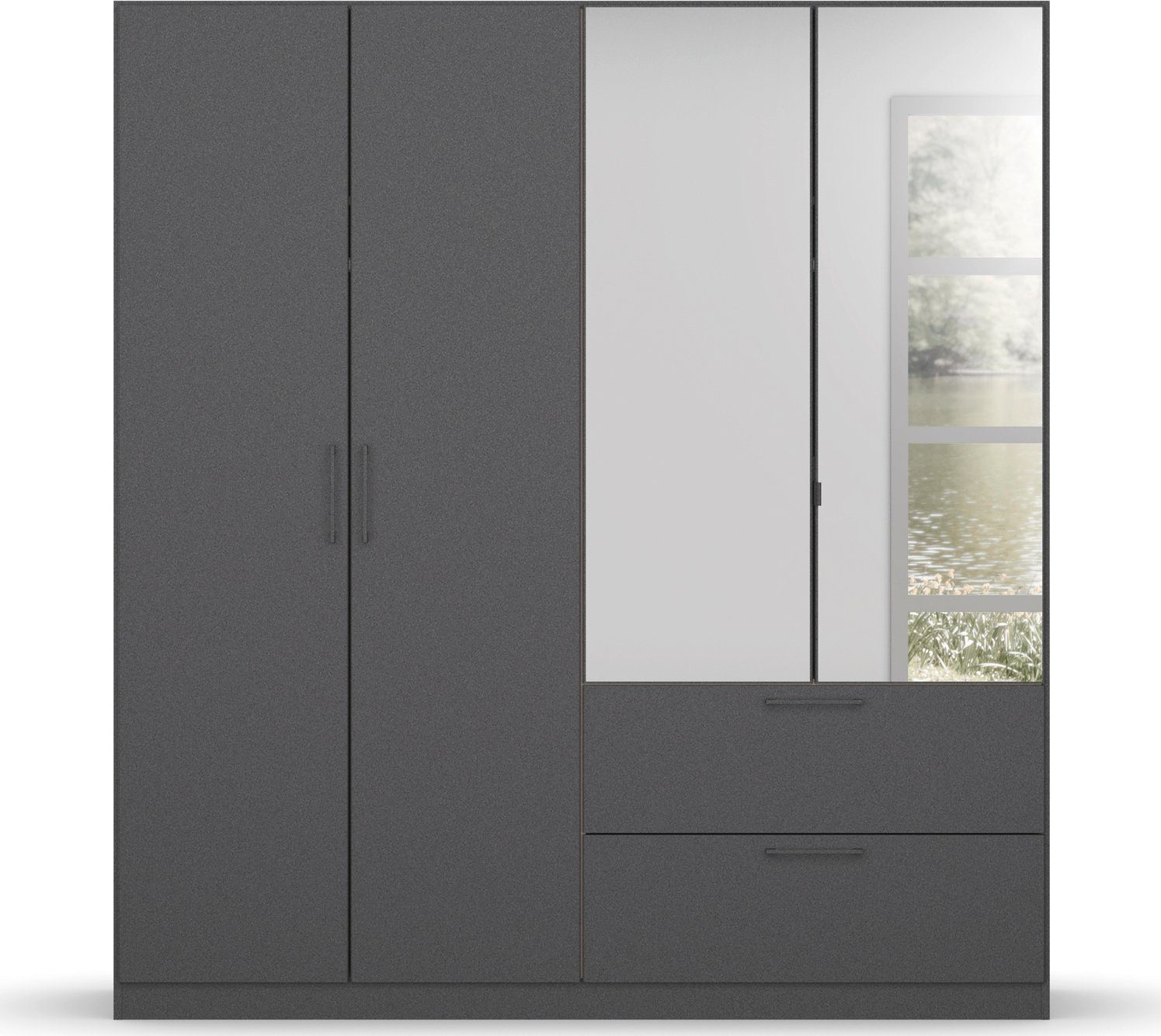 Slaapkamerserie Compleet slaapkamer Challenger (Set van 4 delen) Kast 2 breedtes, bed 3 breedtes, 2 nachttafels MADE IN GERMANY