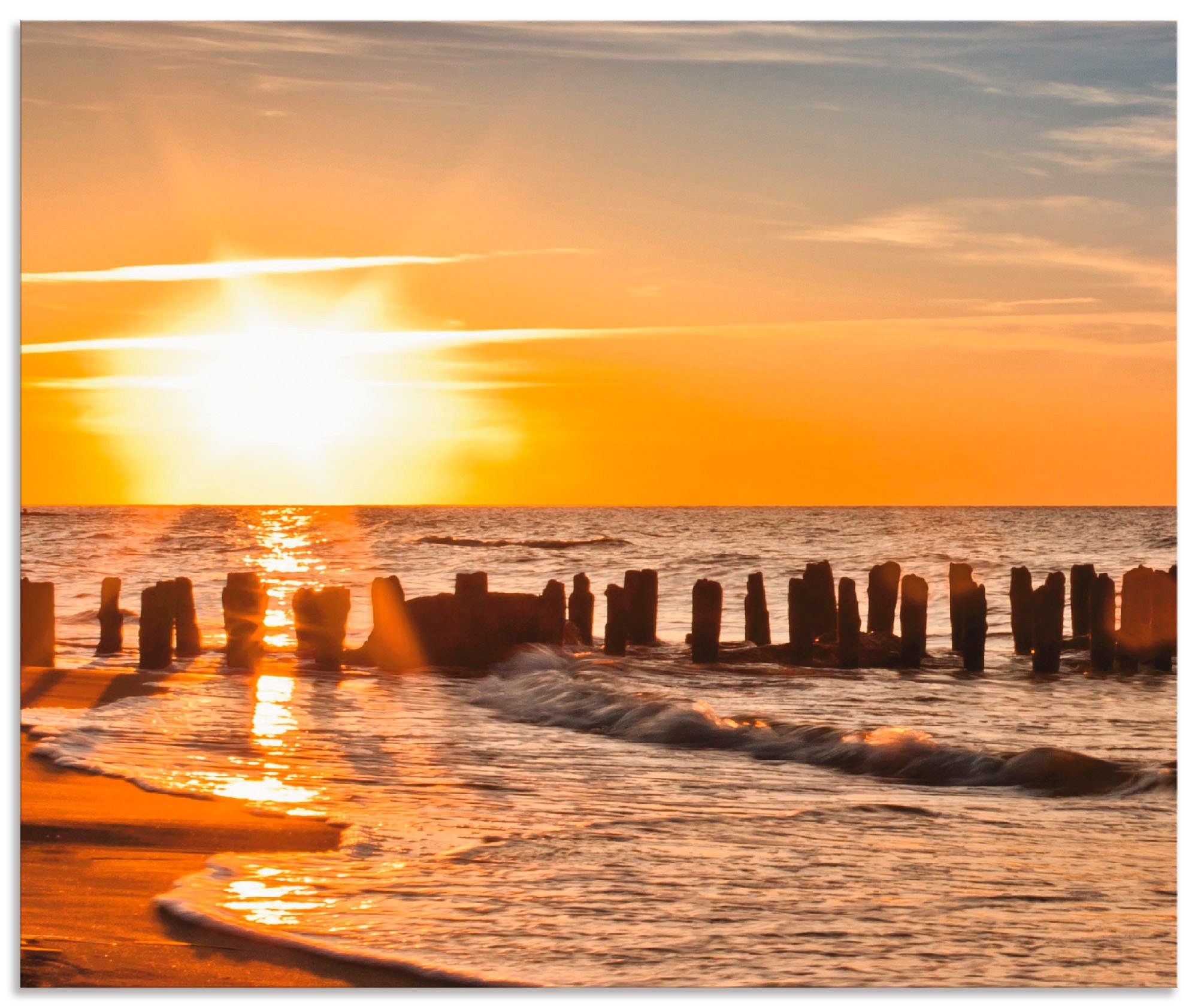 Artland Keukenwand Mooie zonsondergang aan het strand zelfklevend in vele maten - spatscherm keuken achter kookplaat en spoelbak als wandbescherming tegen vet, water en vuil - acht