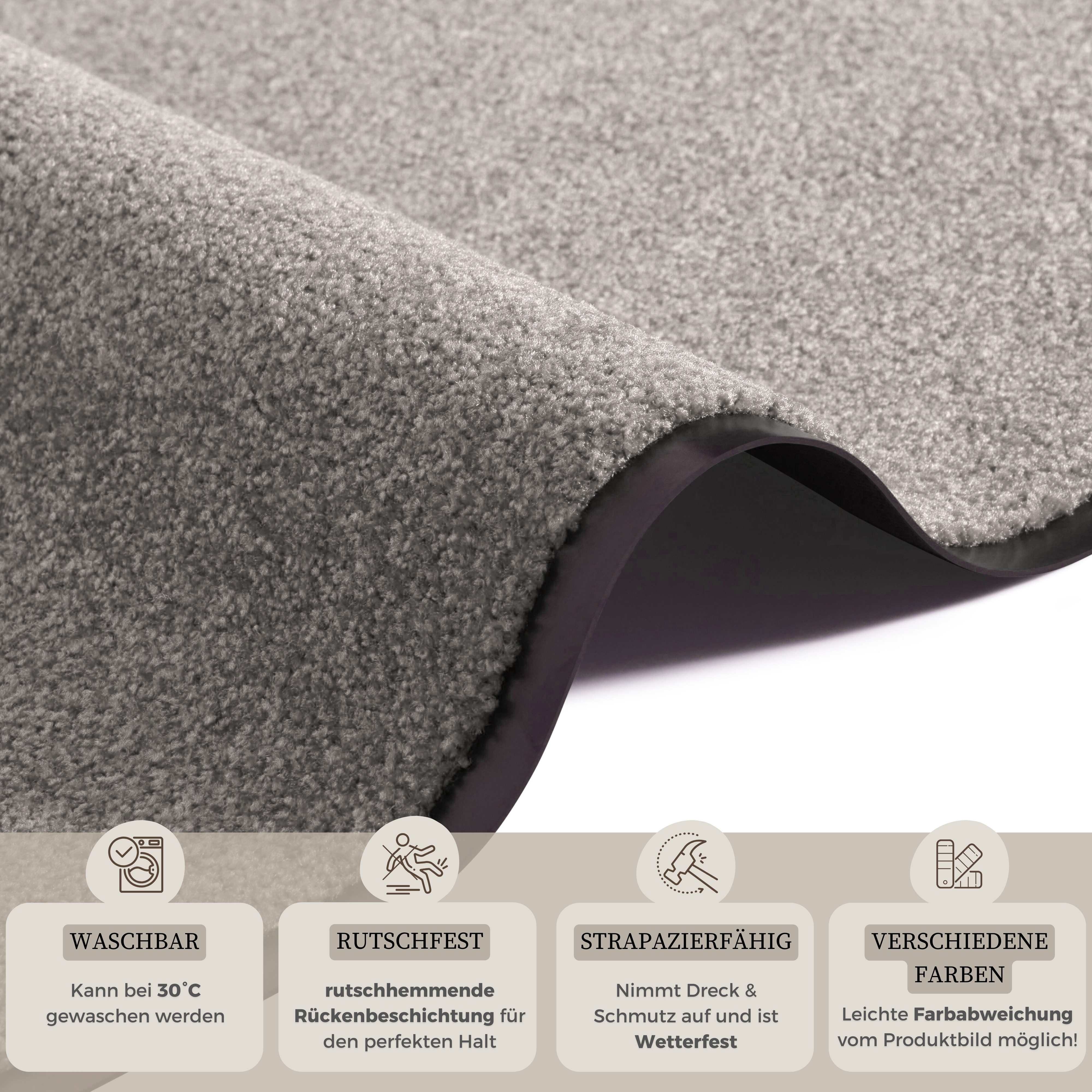 HANSE Home Mat Wash & Clean Vuilopvangmat, deurmat, in- en uitwendig, tapijt, loper, wasbaar