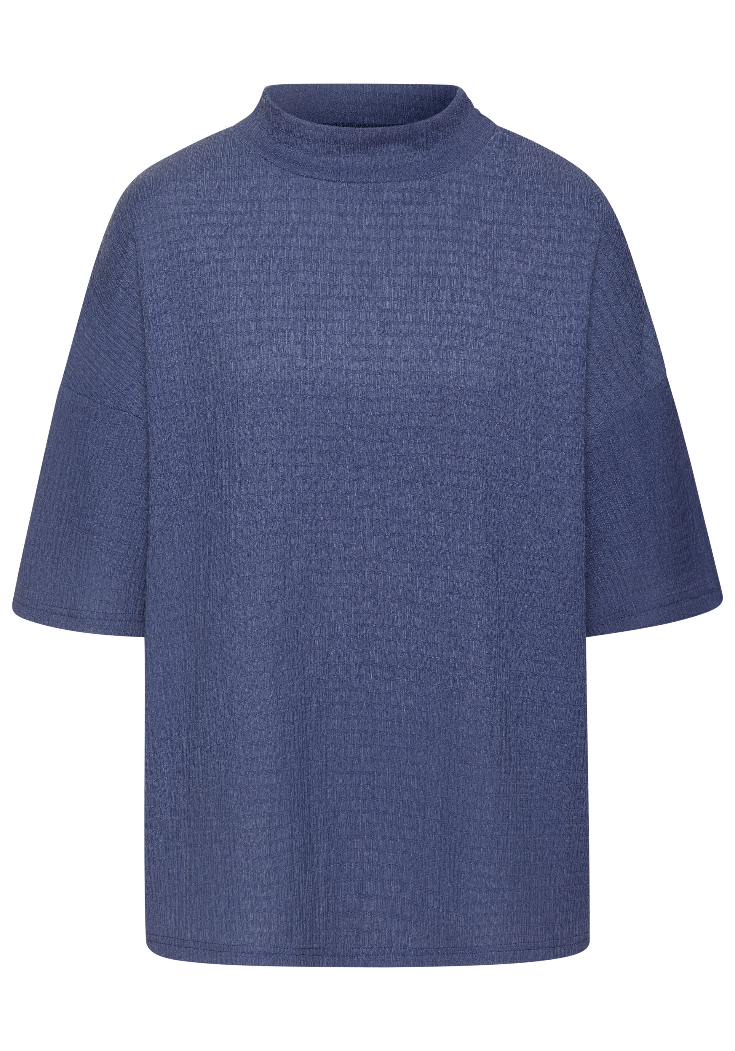 Lascana Shirt met korte mouwen Met opstaande kraag van kreukvrije crêpe-kwaliteit