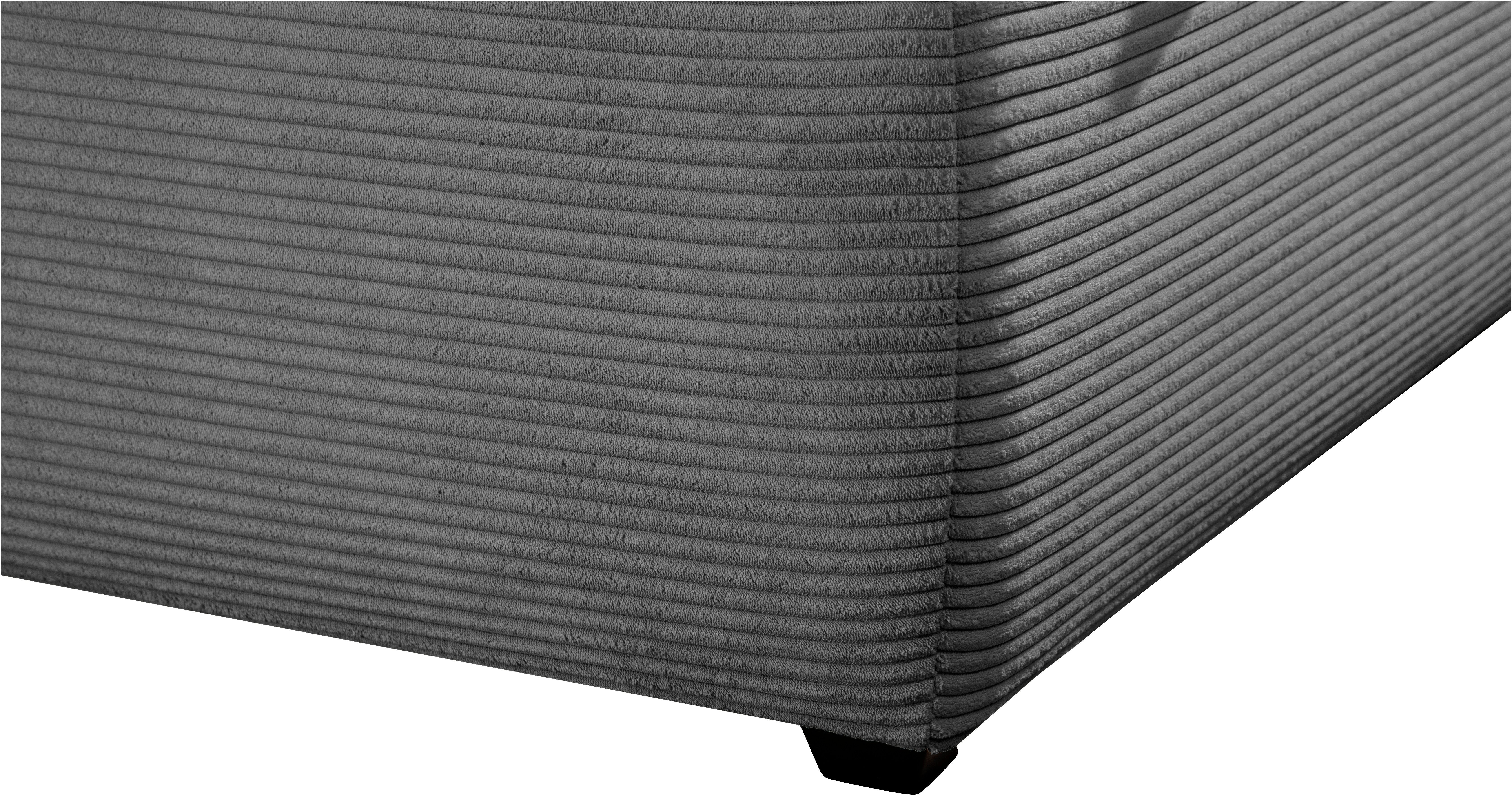 Maintal Gestoffeerd bed Wiesenbach, met cord-stof optioneel in hardheidsgraad h2, h3 of h4