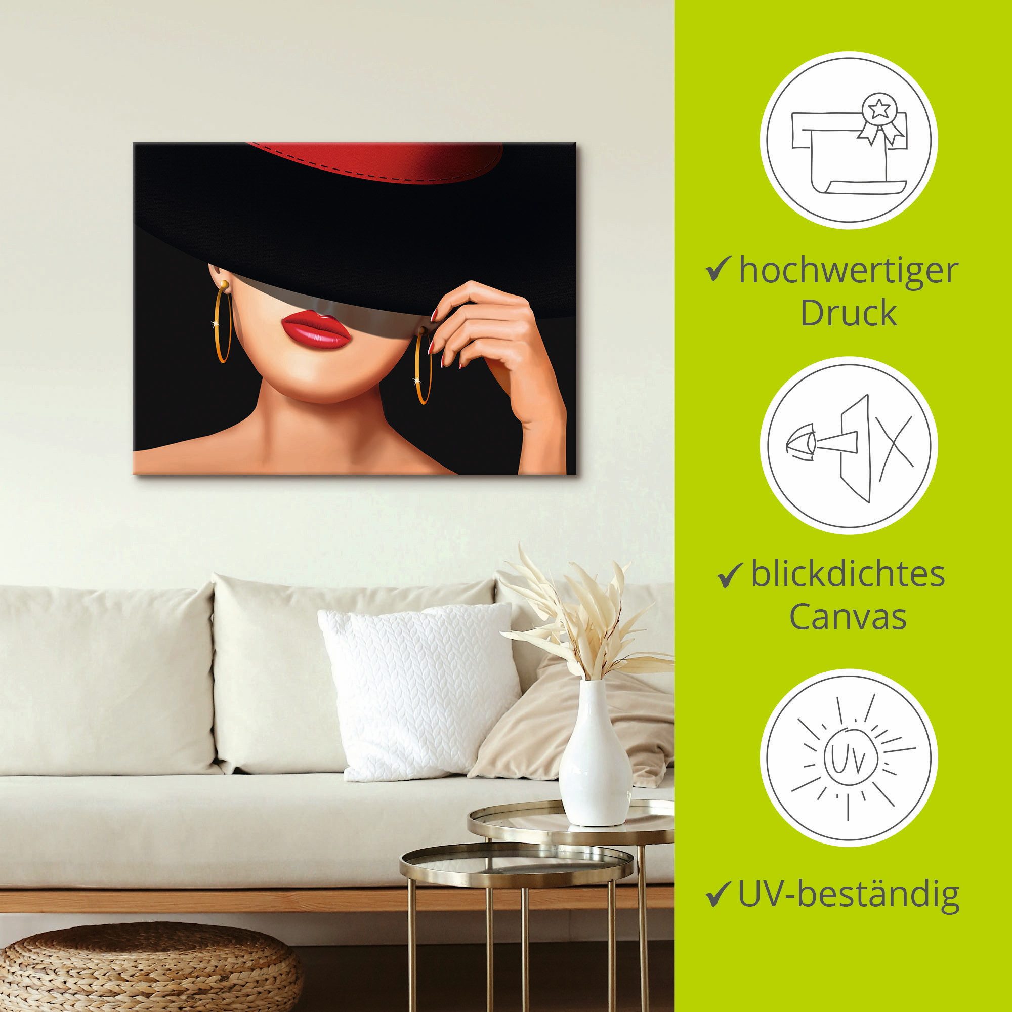 Artland Artprint De lady van de racebaan als artprint op linnen, muursticker in verschillende maten