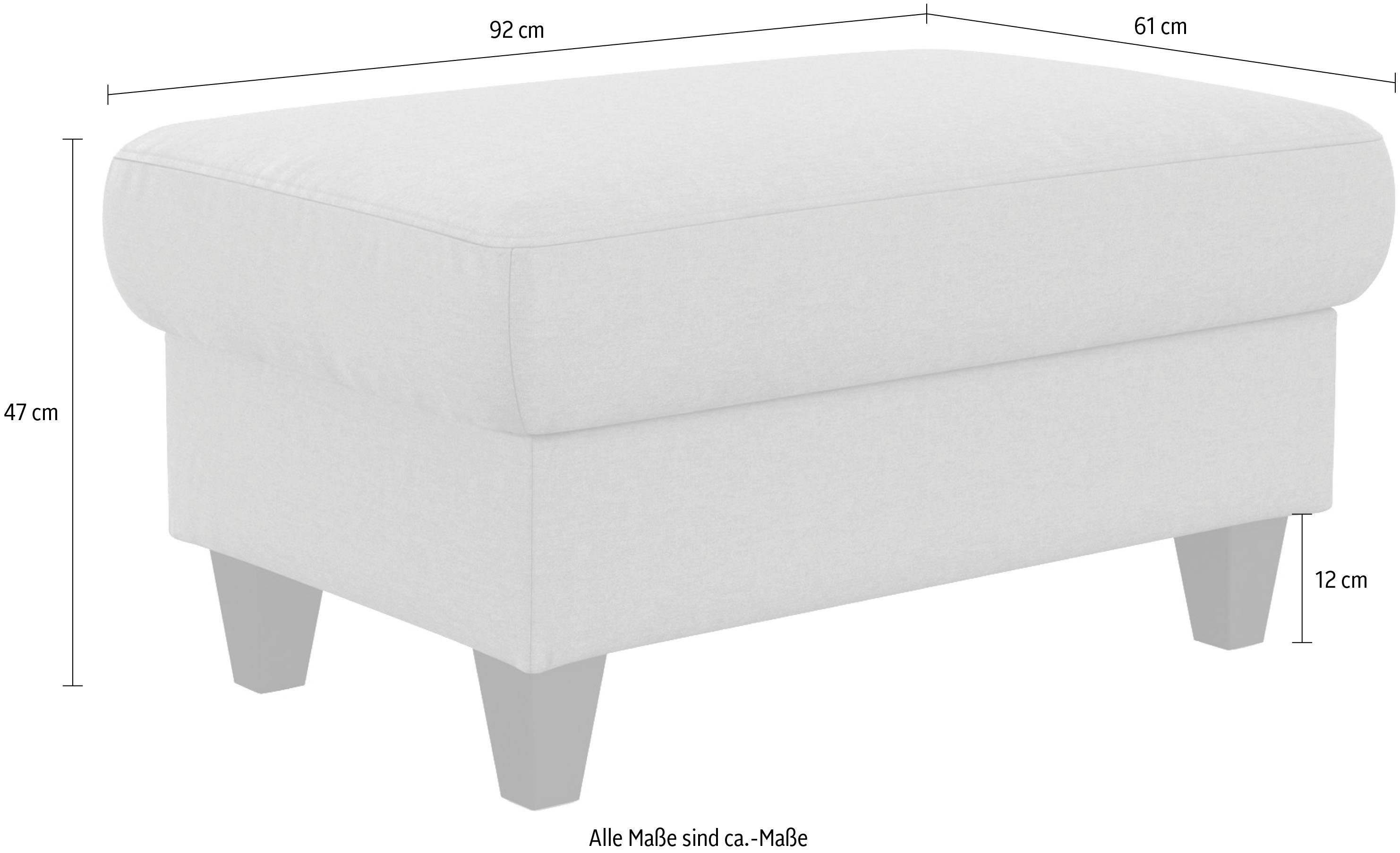 sit&more Hocker met bergruimte Farö met bergruimte en binnenvering en naturelkleurige poten