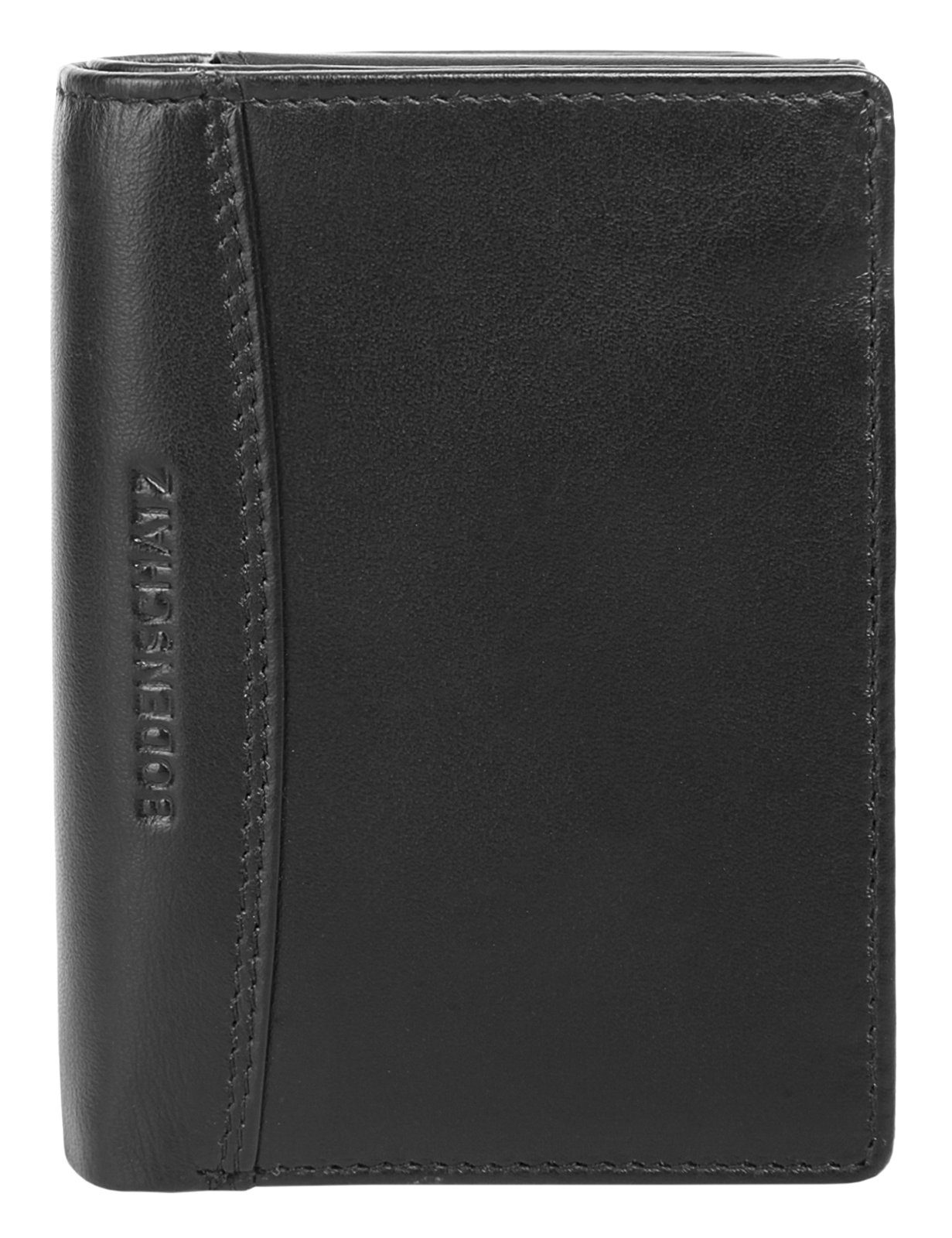 BODENSCHATZ Portemonnee PRINESS echt leder unisex portemonnees maat 8.5 cm zwart