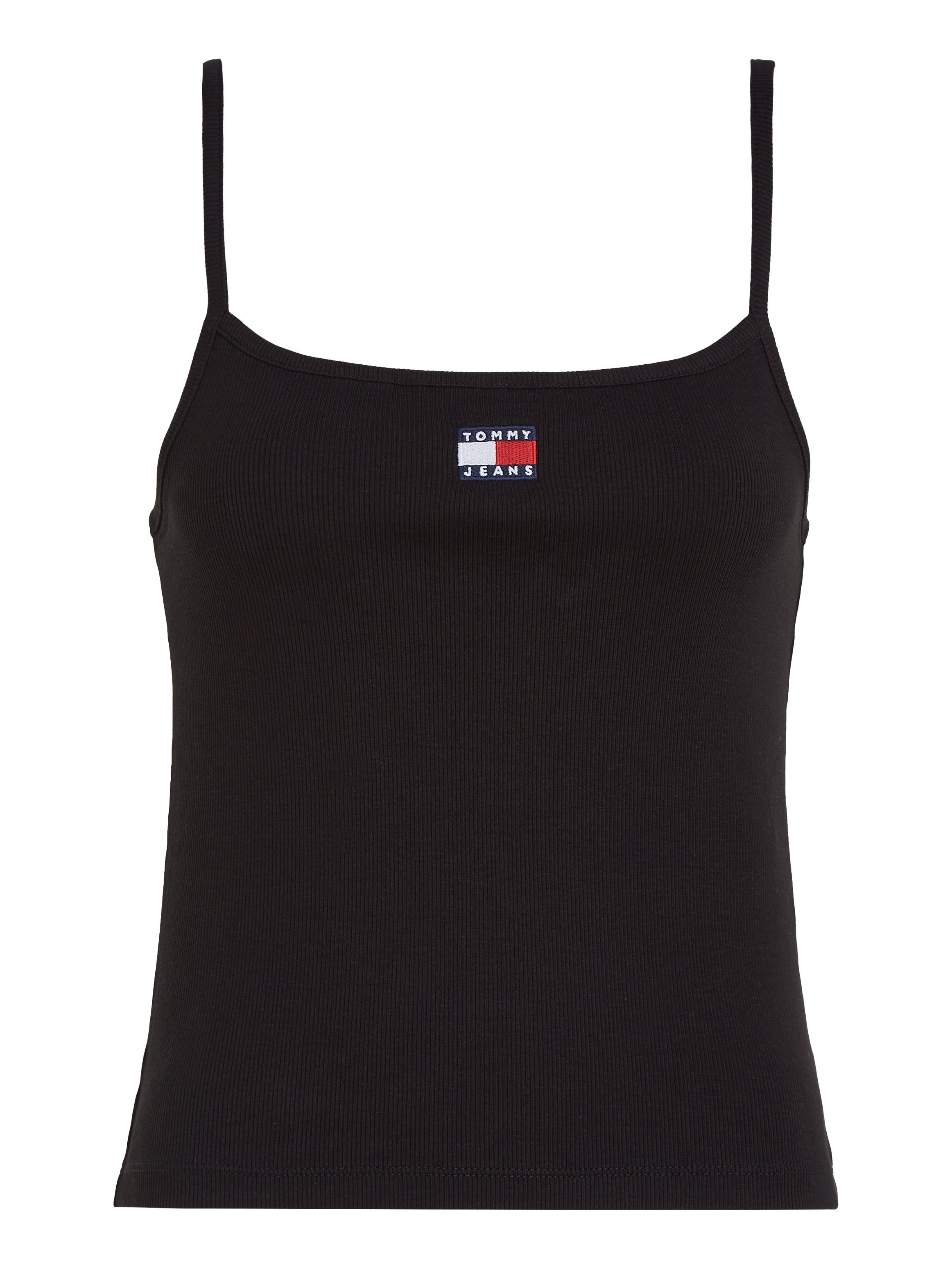 TOMMY JEANS Top met spaghettibandjes TJW BADGE RIB STRAP TOP