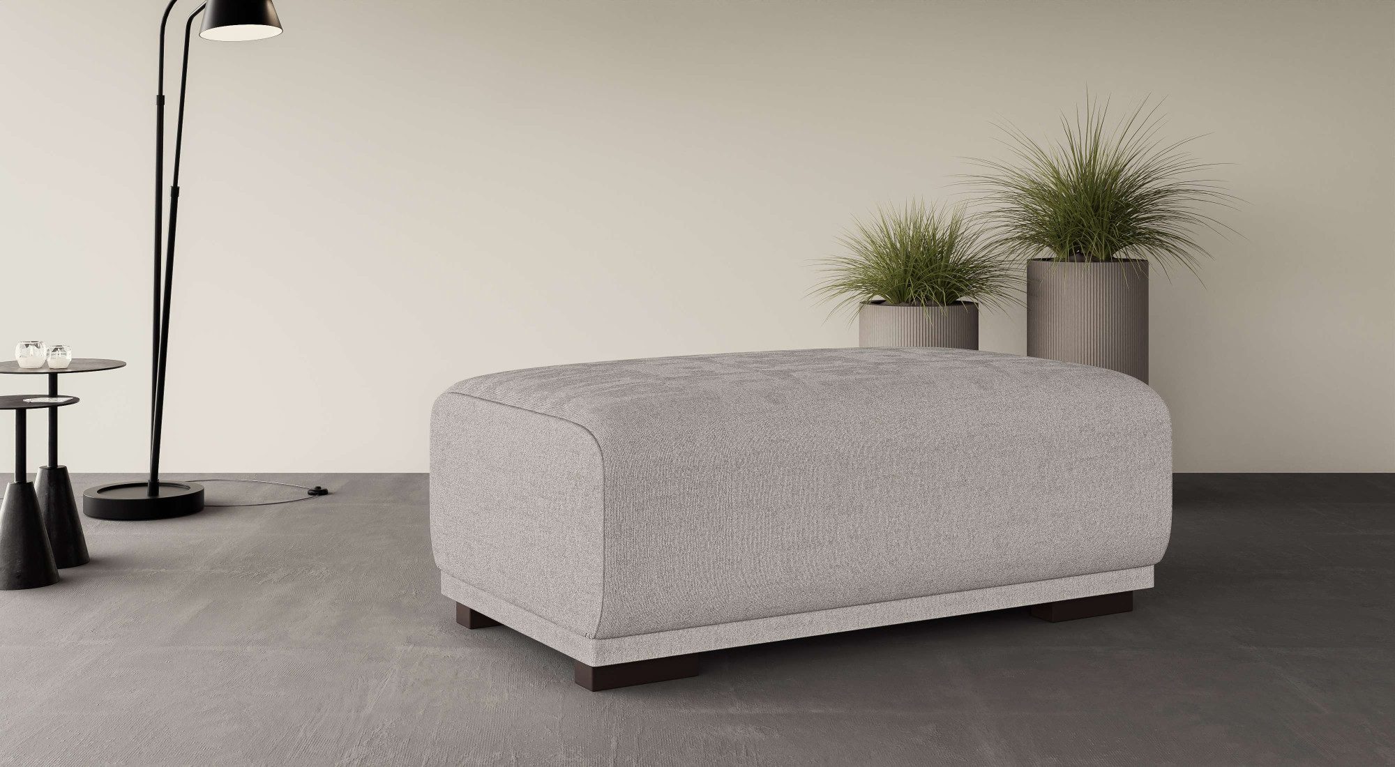 Home affaire Hocker BORNHOLM, grote poef passend bij de serie, afmetingen B/D/H: 122/72/46 cm