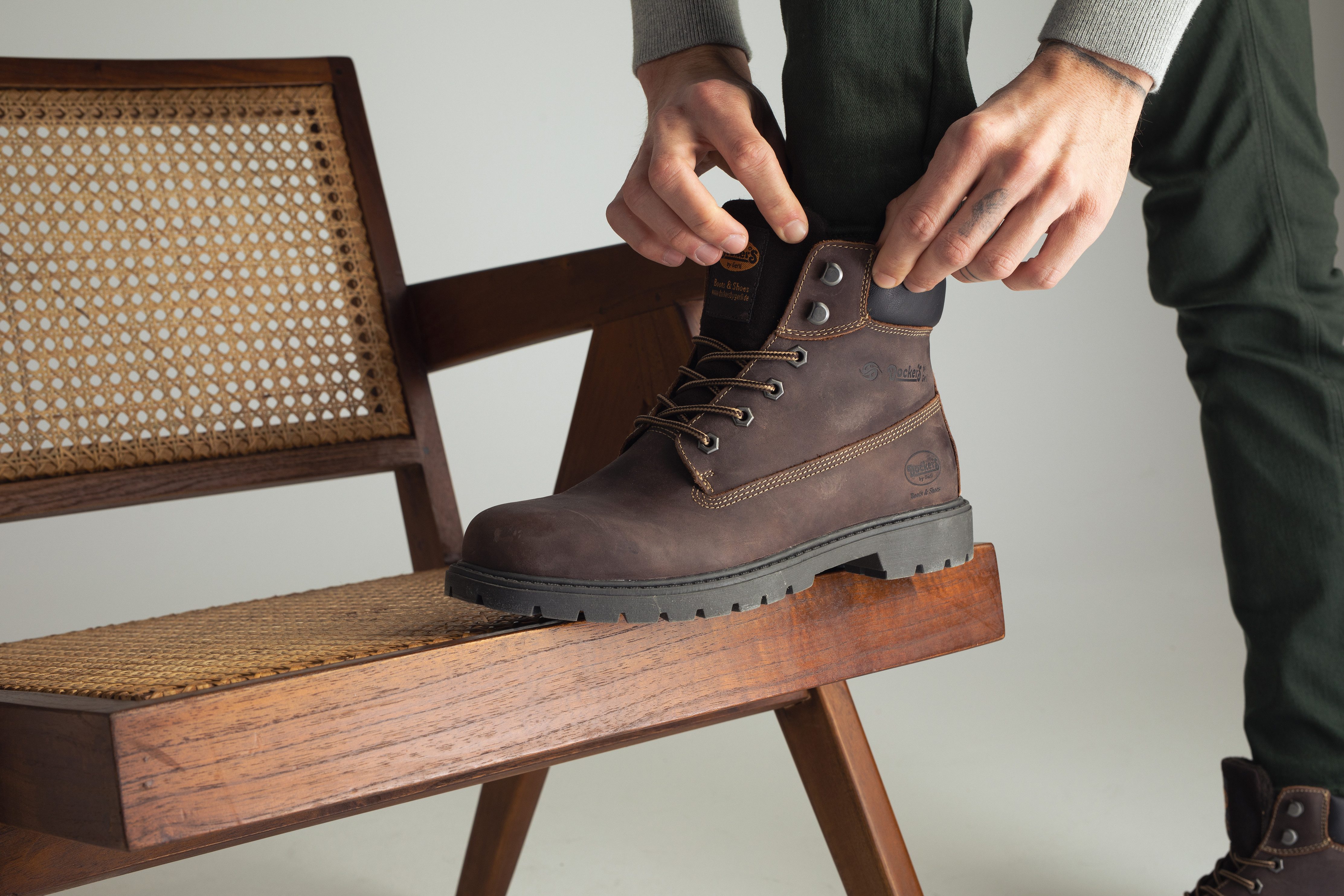 Dockers by Gerli Winterlaarzen Werkschoenen, veterschoenen met blokhak