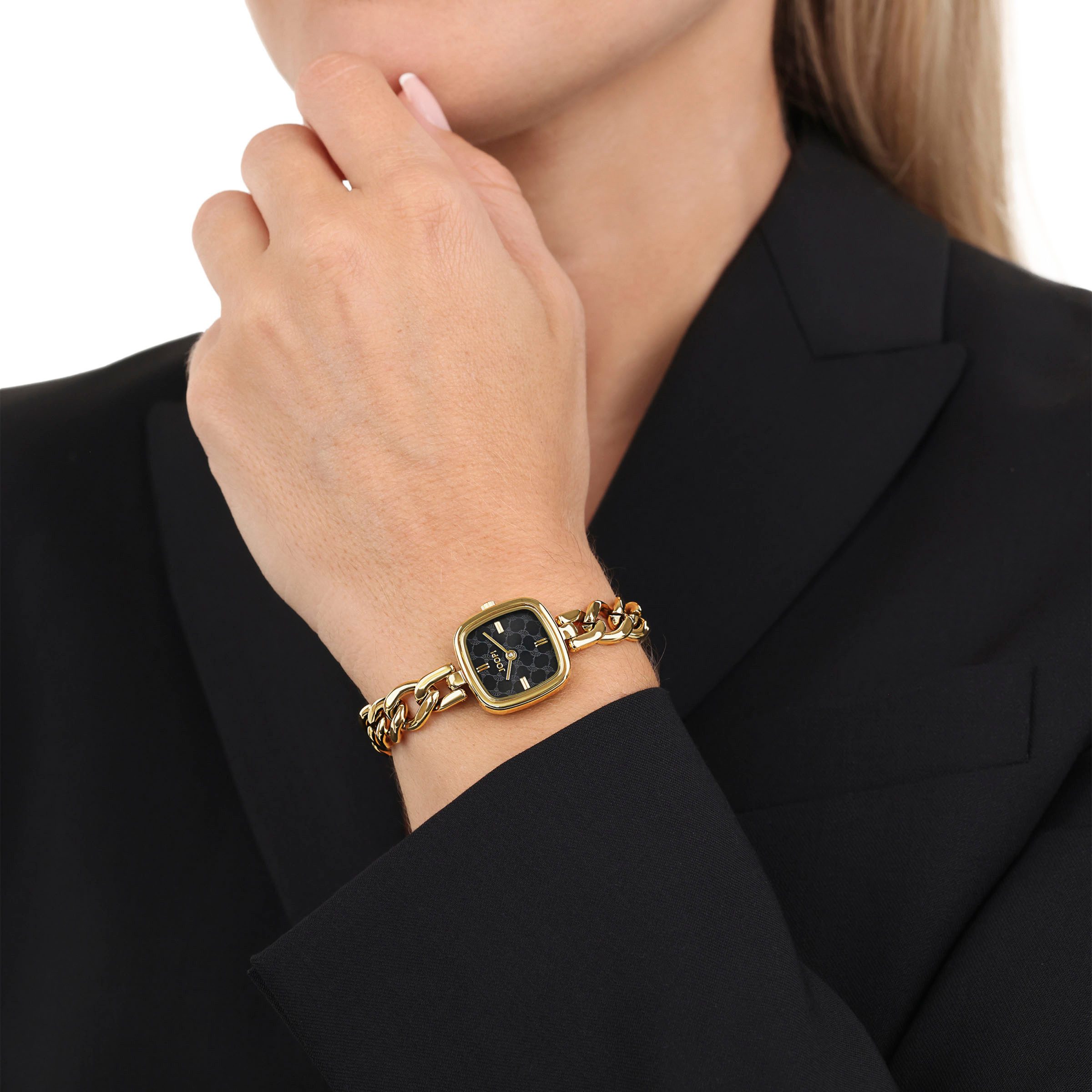 Joop! Kwartshorloge Armbandhorloge, dameshorloge, analoog, roestvrij staal armband in schakelstructuur