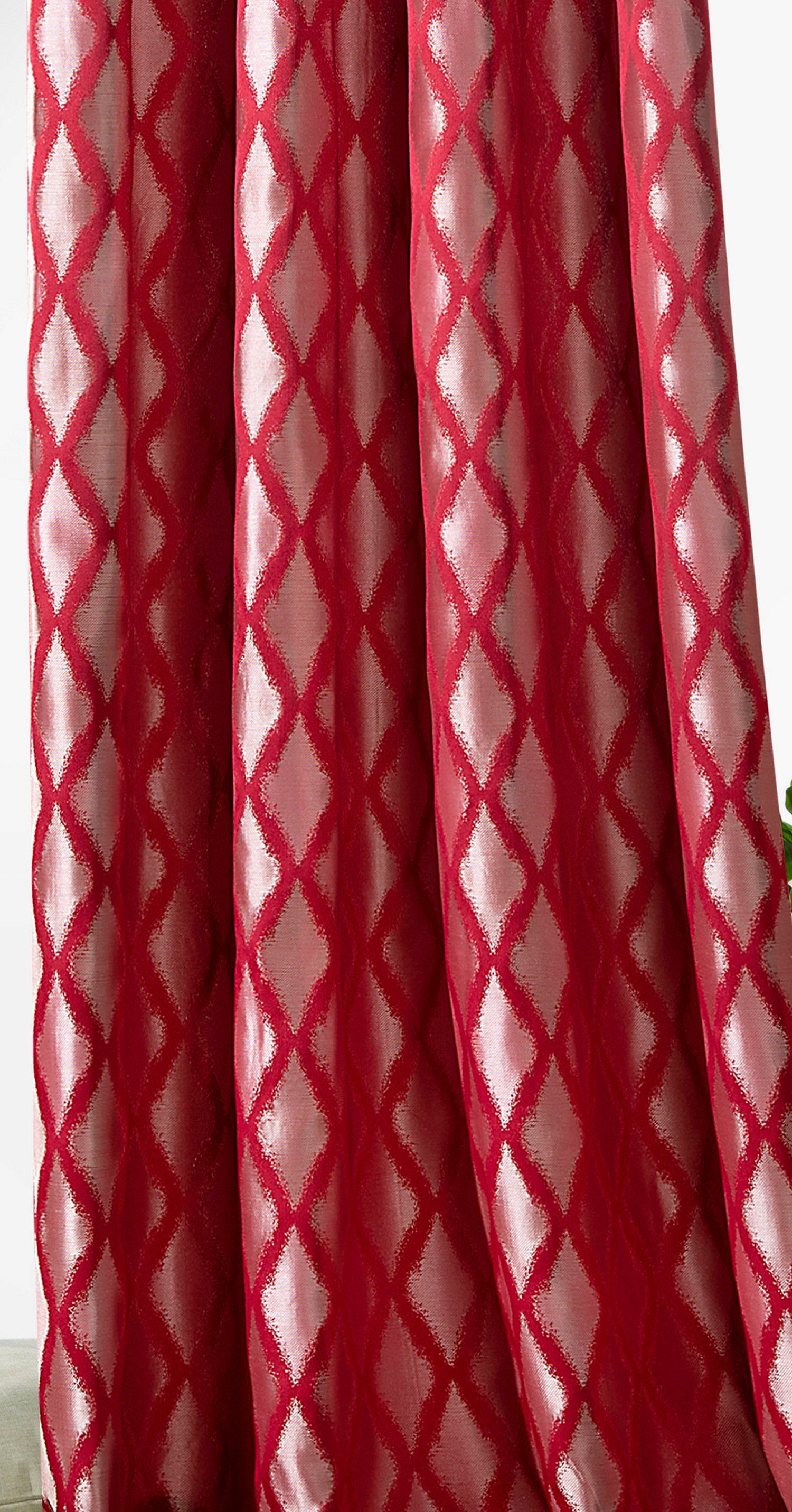 Weckbrodt Gordijn Ruit Jacquard, gestructureerd, ondoorzichtig, ruitmotief, gordijn, store (1 stuk)