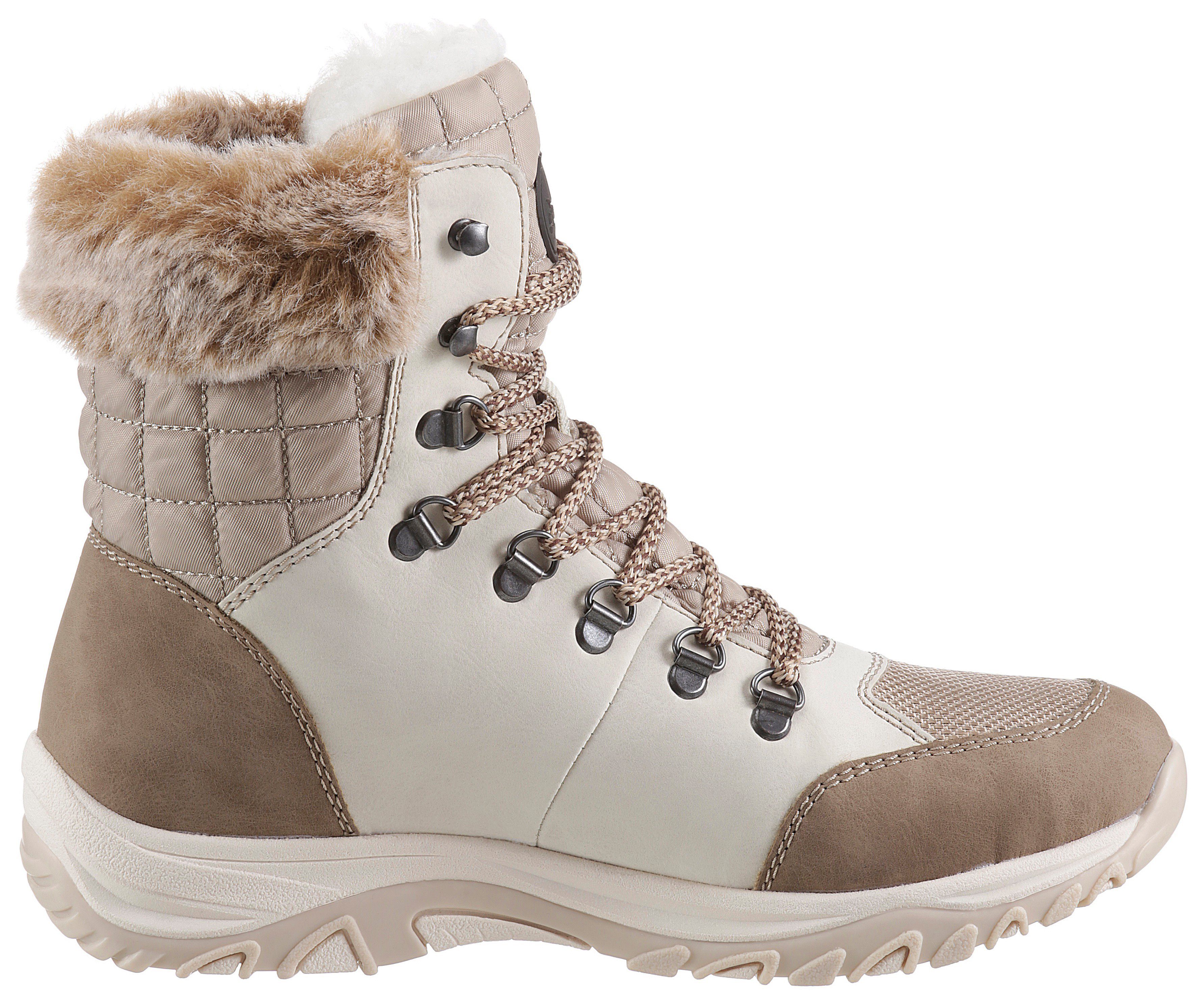 Rieker Winterlaarzen , winterenkellaarsjes, tex-membraan, met warme voering, faux fur kraag