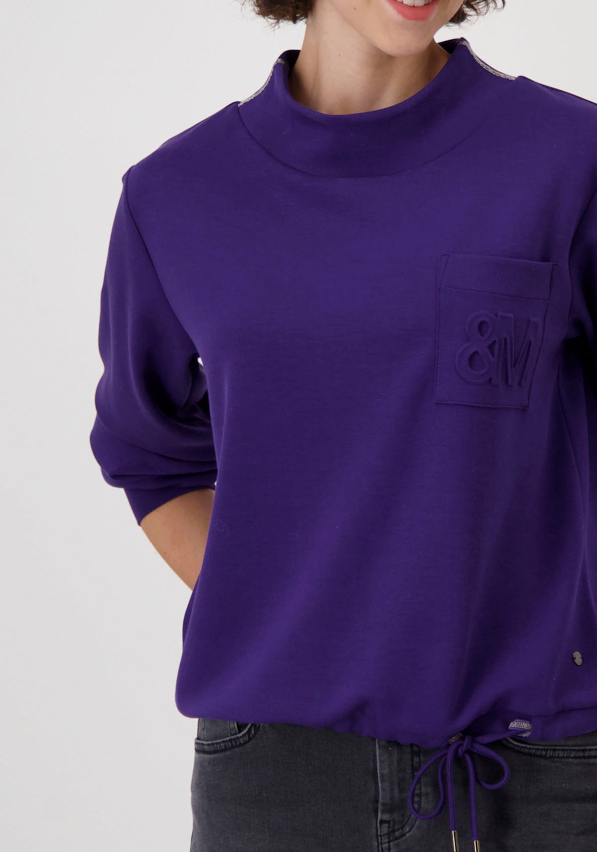Monari Sweatshirt met opgestikte zak