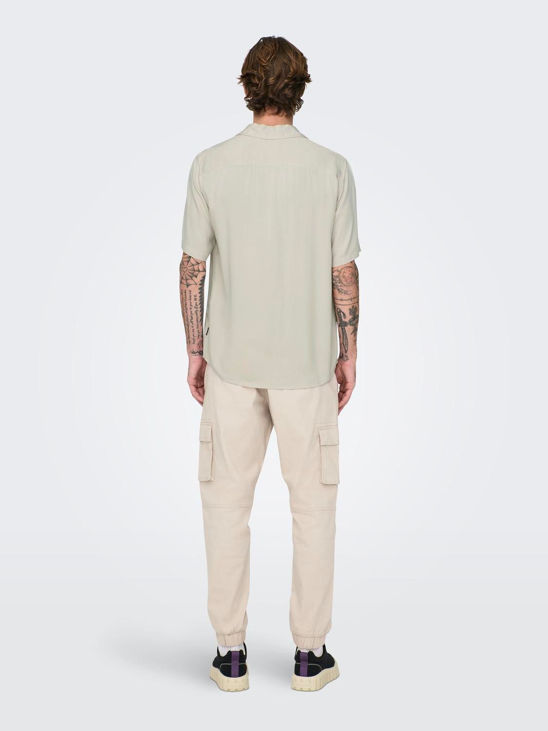 ONLY & SONS Overhemd met korte mouwen ONSDASH LIFE REG VISC RES SS SHIRT